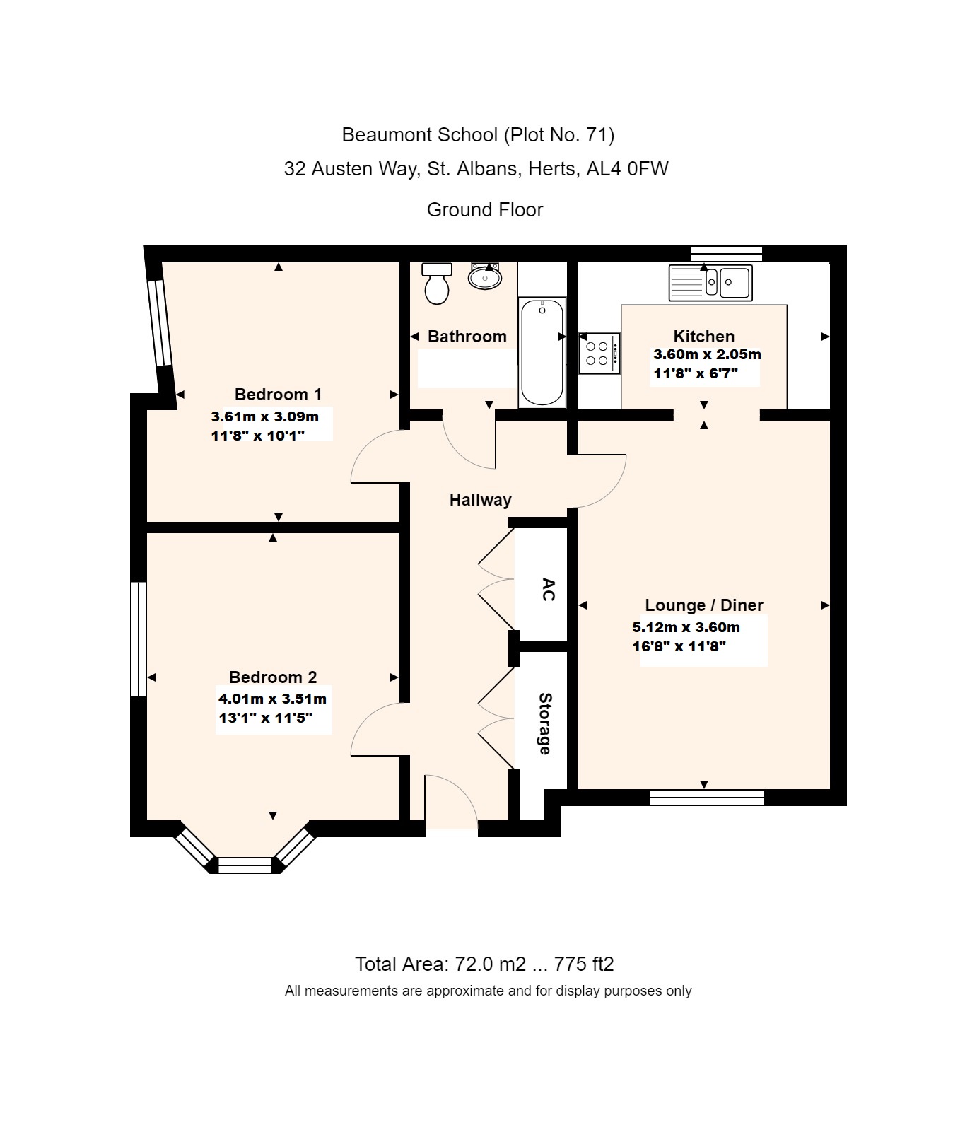 Austen Way, St Albans, Hertfordshire AL4, 2 bedroom flat for sale 54107242 PrimeLocation