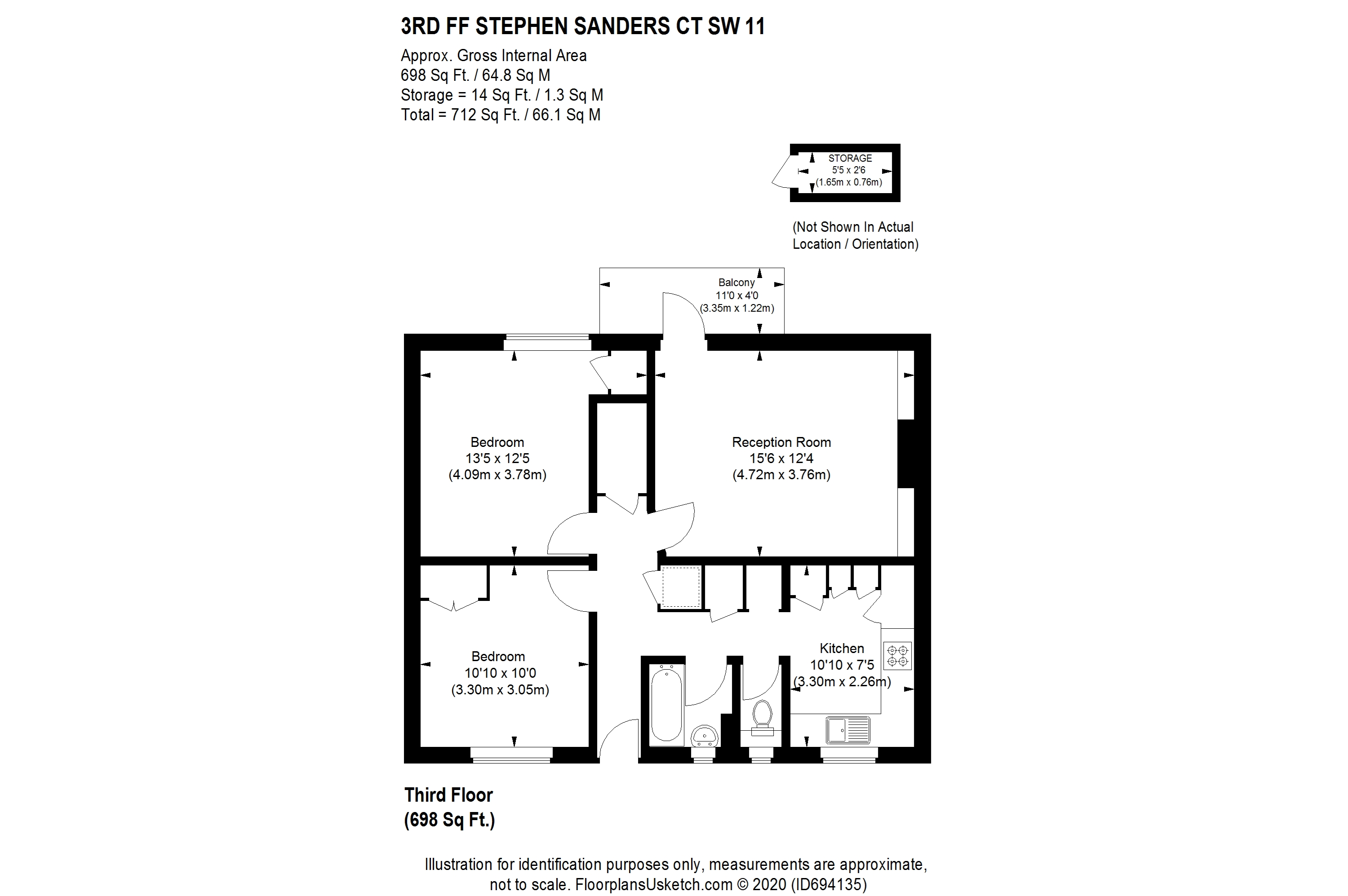 Stephen Sanders Court, Salcott Road floorplan