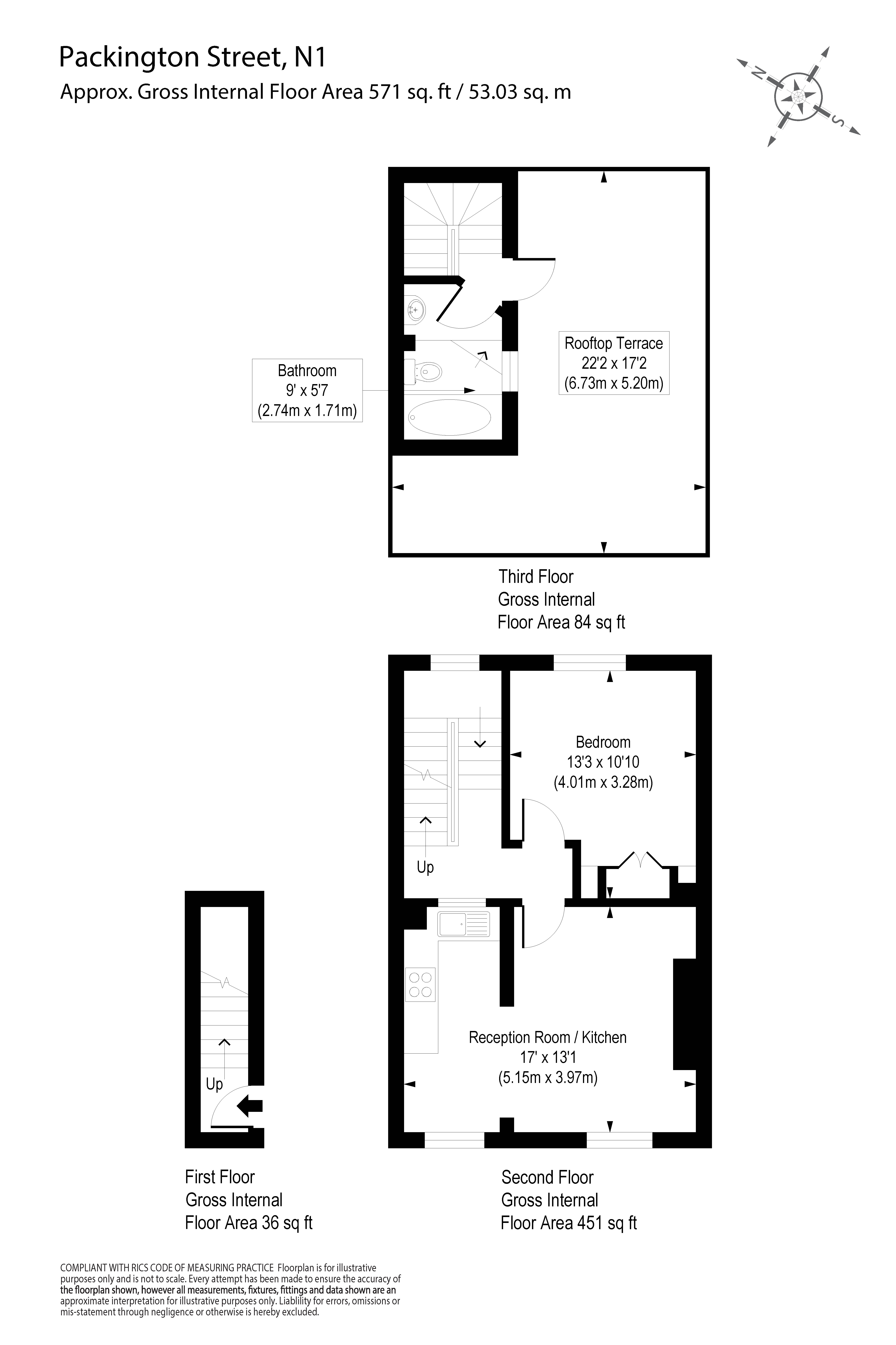 1 Bedrooms Flat to rent in Packington Street, Angel N1