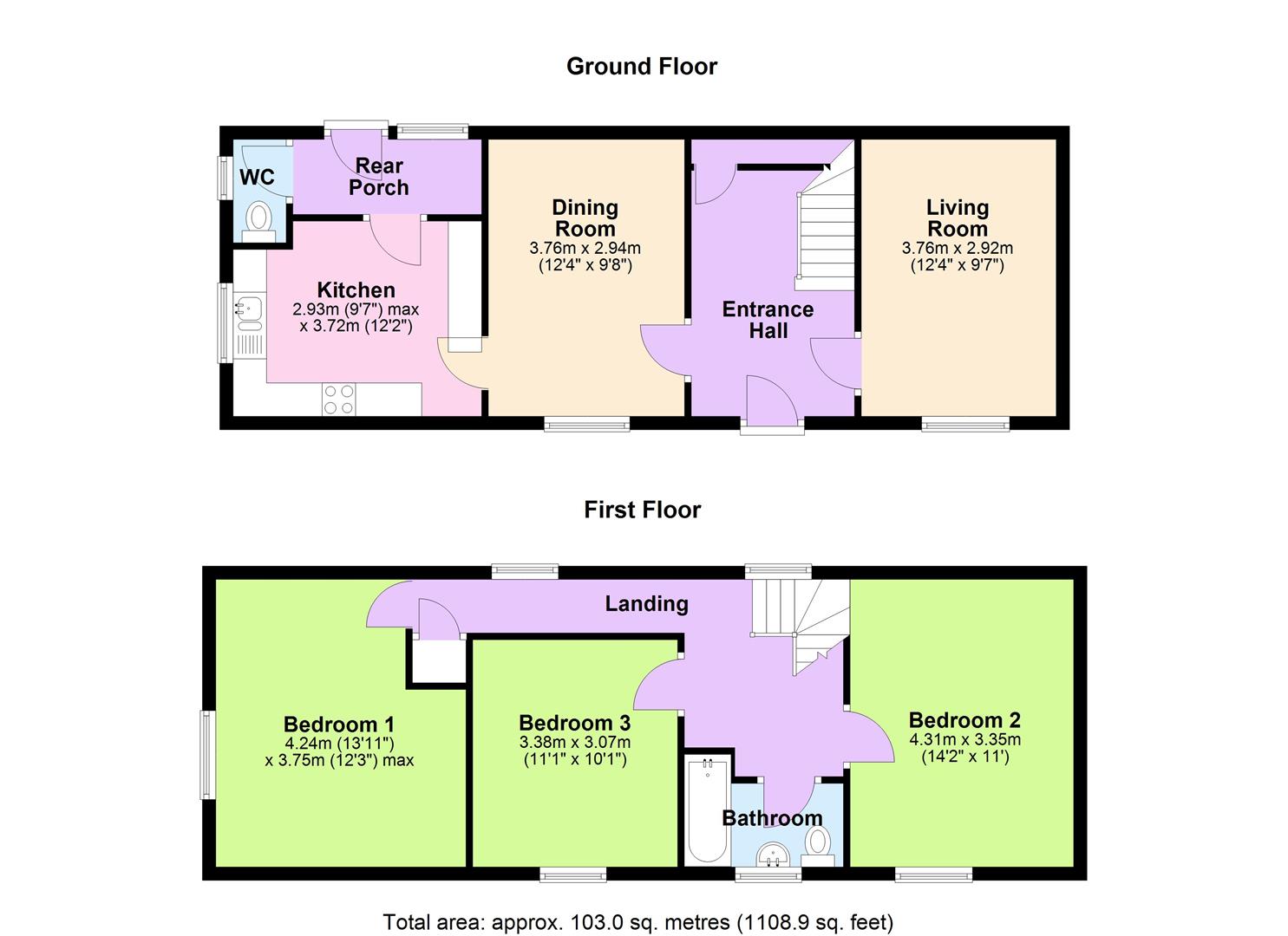 Brookside Cottage, Canon Pyon, Hereford floorplan