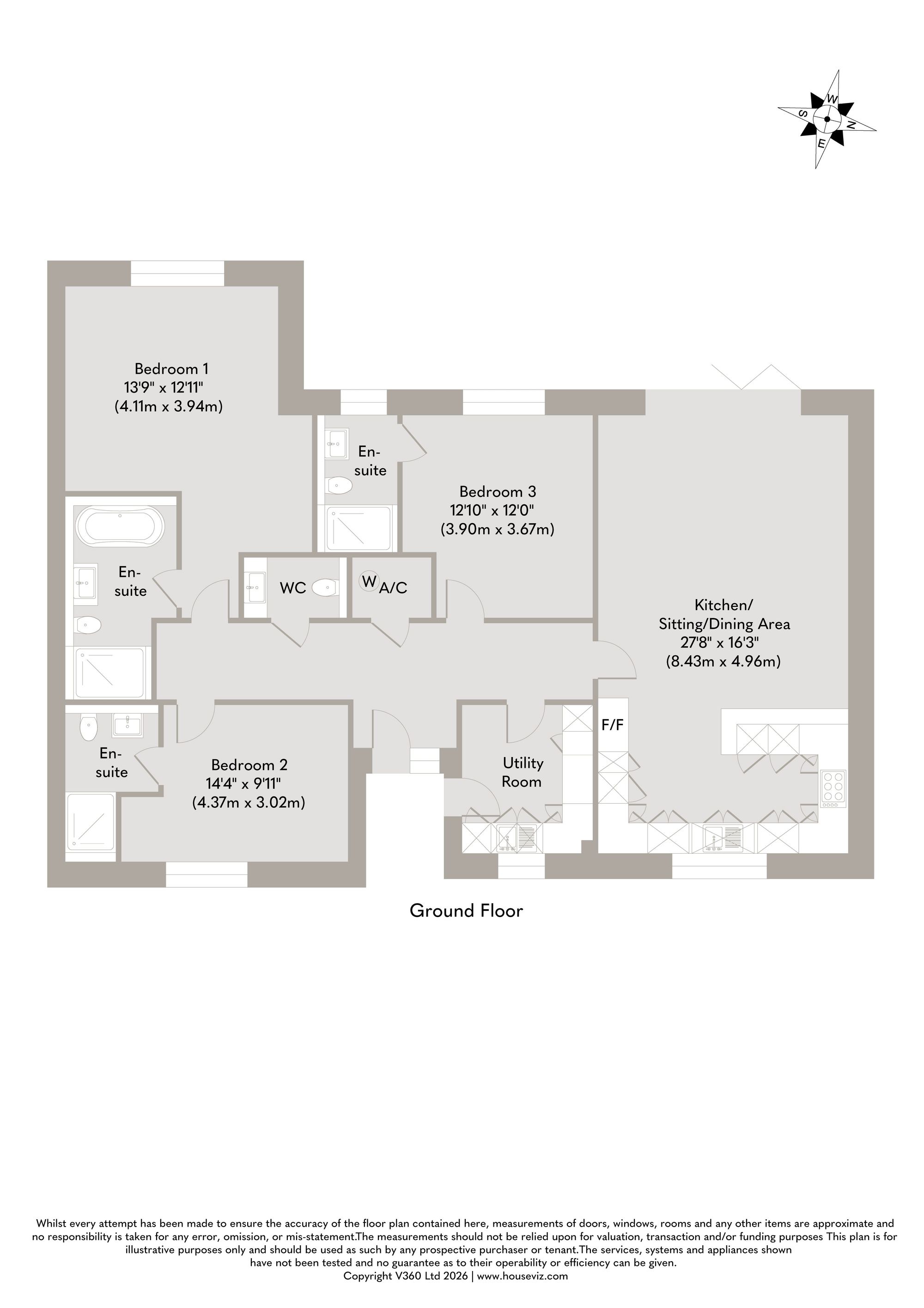 Bungalows at Manor Farm Barns, Main Road, Titchwell floorplan