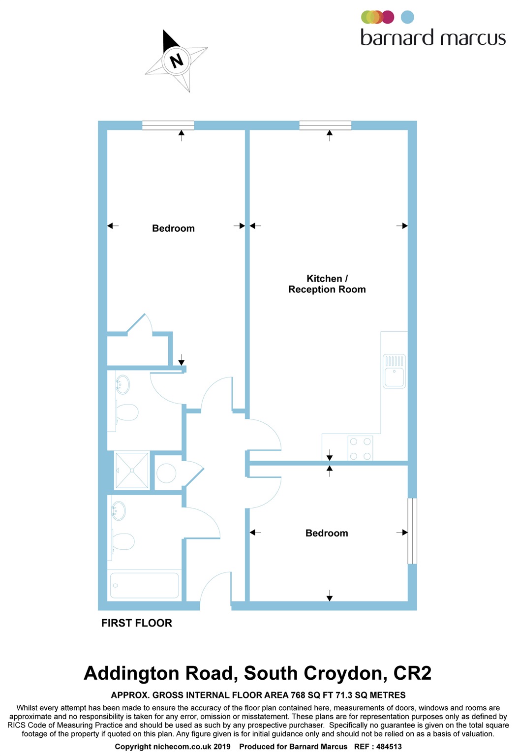 Addington Road, Selsdon, South Croydon CR2, 2 bedroom flat for sale