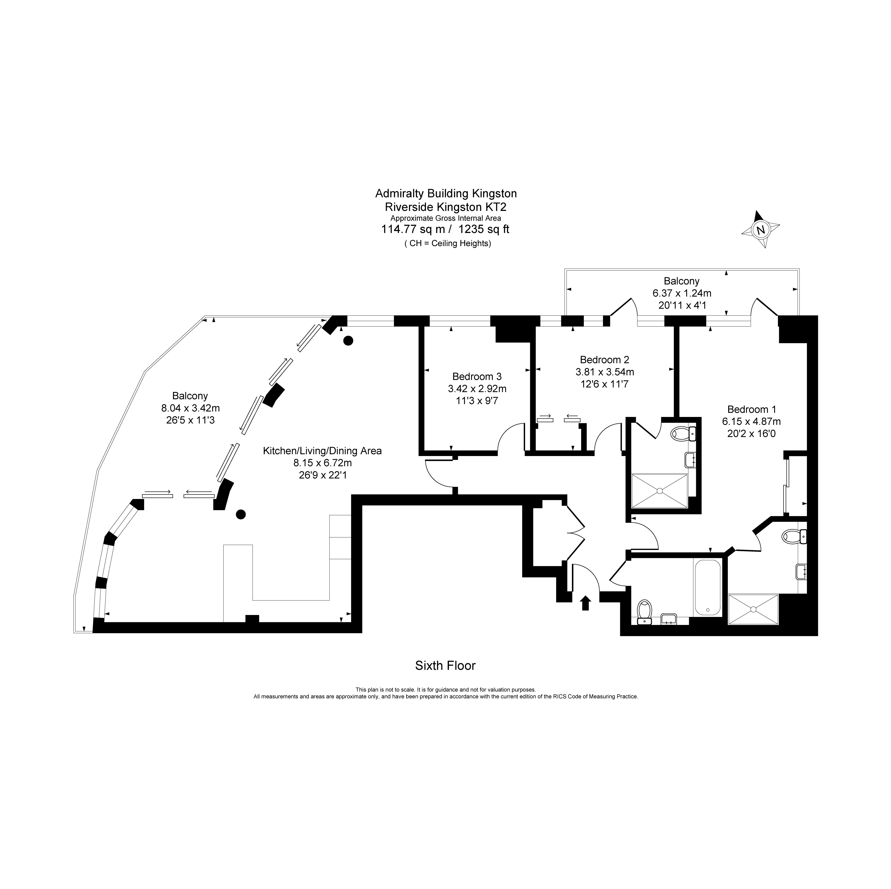 33 Admiralty Building, Kingston Riverside, Kingston Upon Thames floorplan