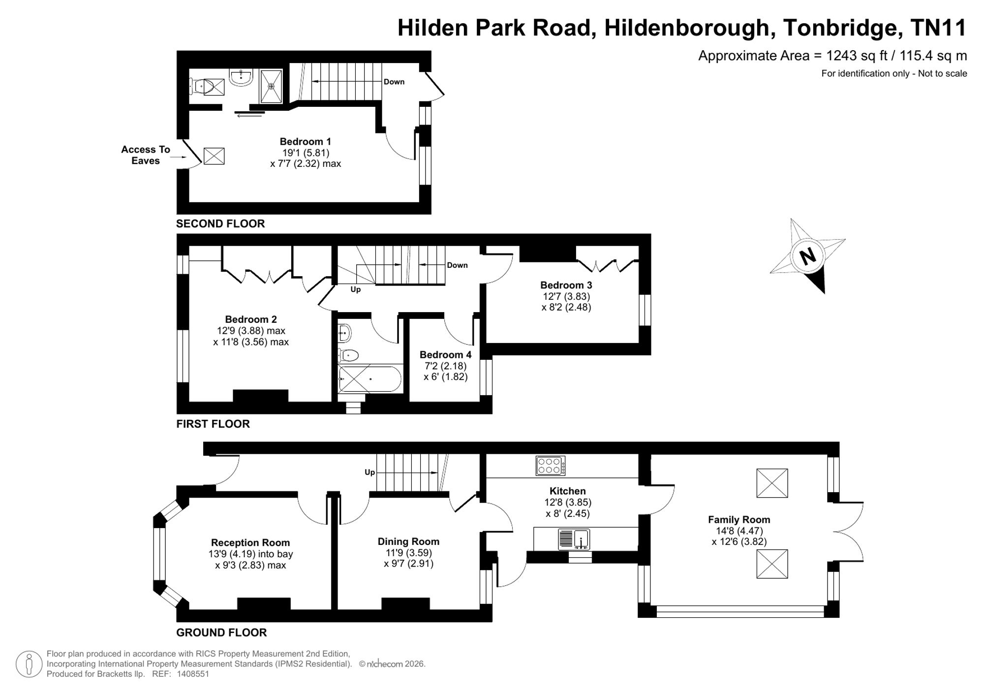 26 Hilden Park Road, Tonbridge floorplan