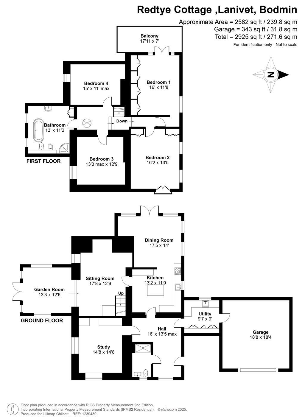 Redtye Cottage, Bodmin floorplan