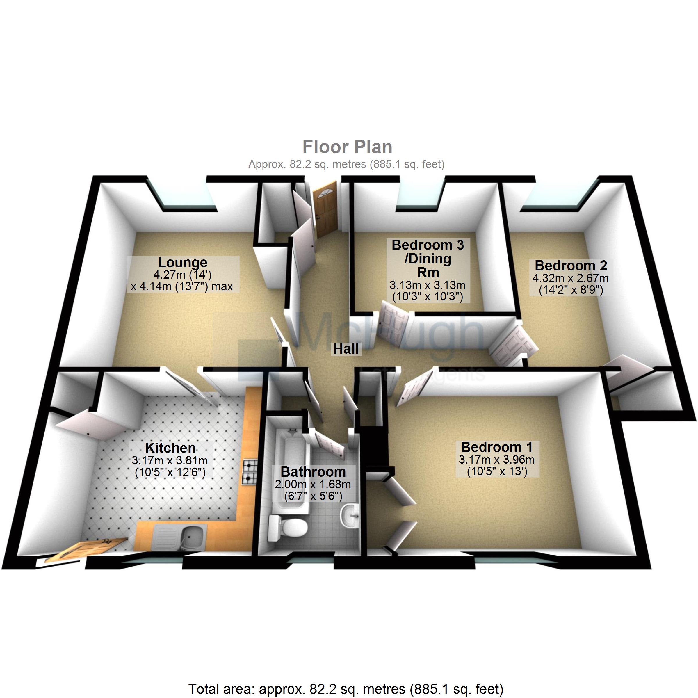 3 Bedrooms Flat for sale in 62 Dickens Avenue, Clydebank G81