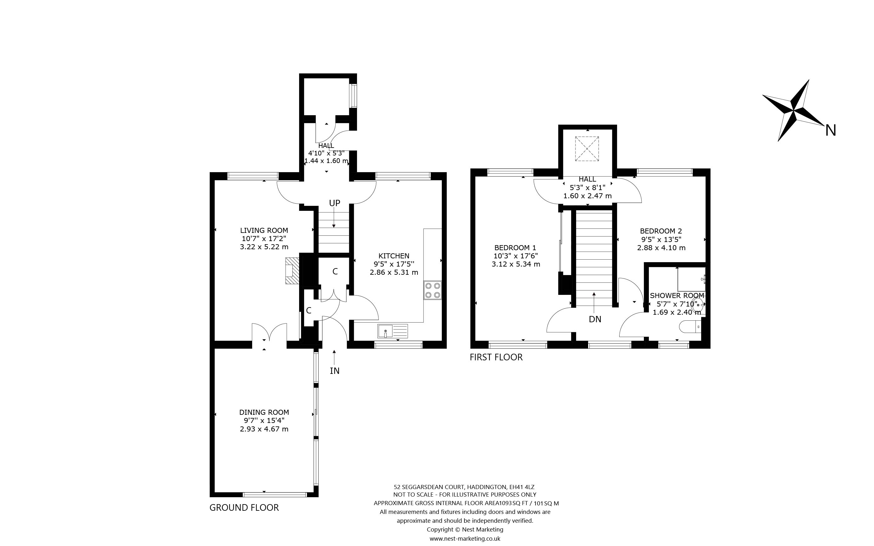 52, Seggarsdean Court, Haddington floorplan