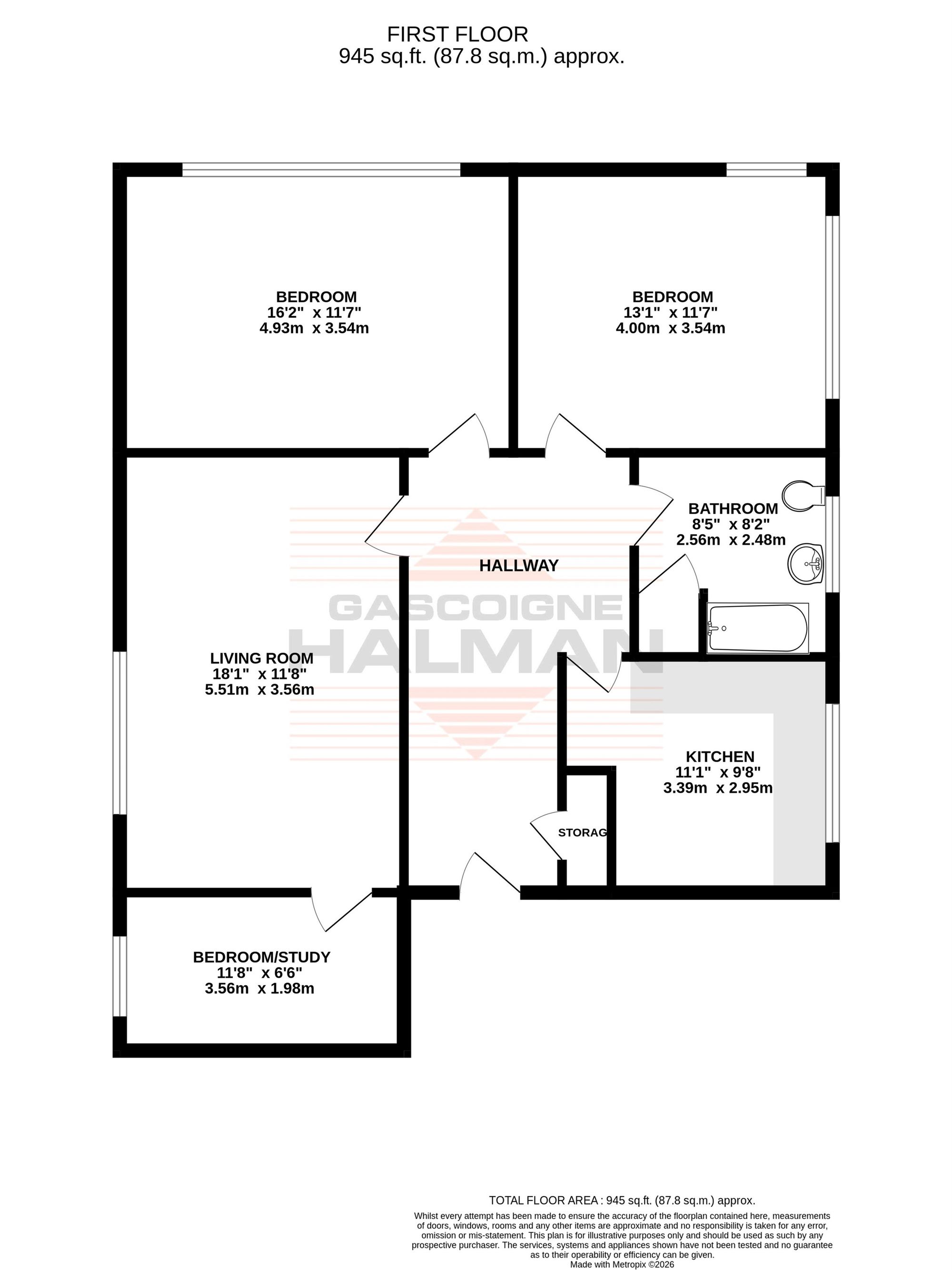 Flat B3, Harewood Court Marsland Road, Sale floorplan