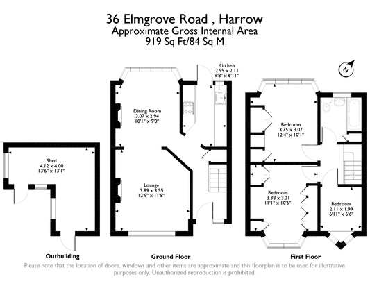 3 Bedrooms Semi-detached house to rent in Elmgrove Road, Harrow HA1