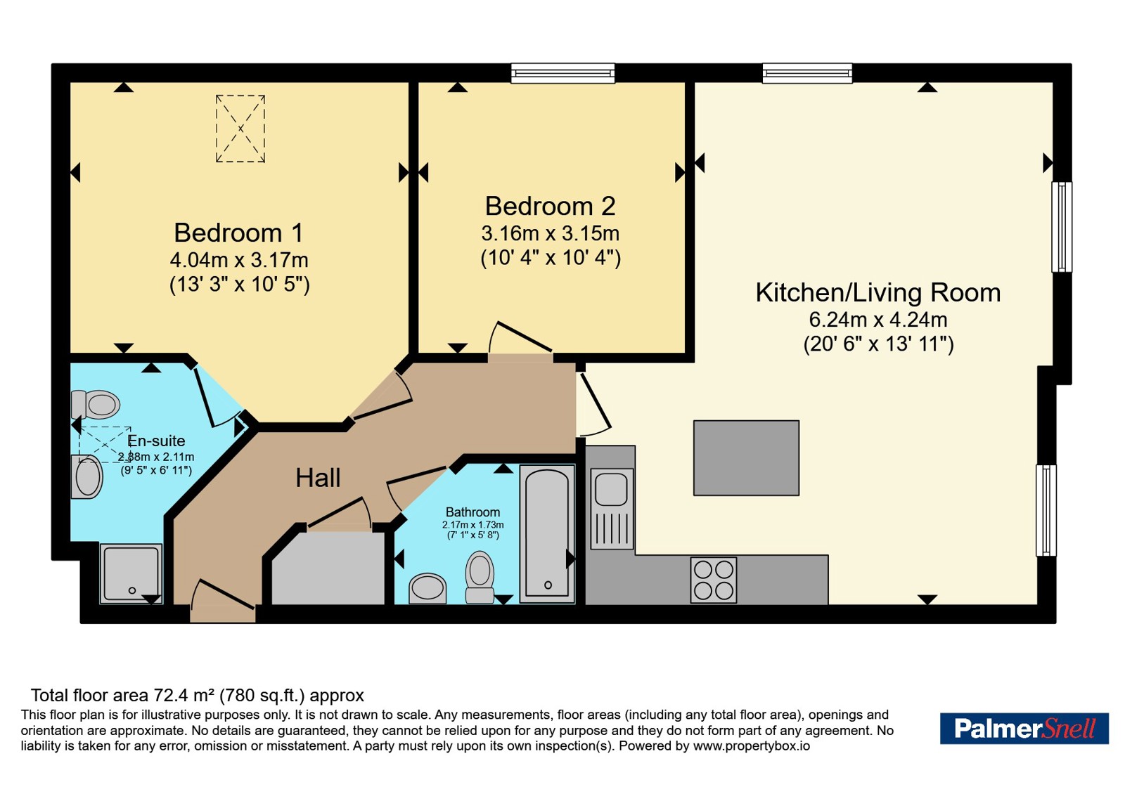 9 Bailey Court, 177, Richmond Park Road, Bournemouth floorplan