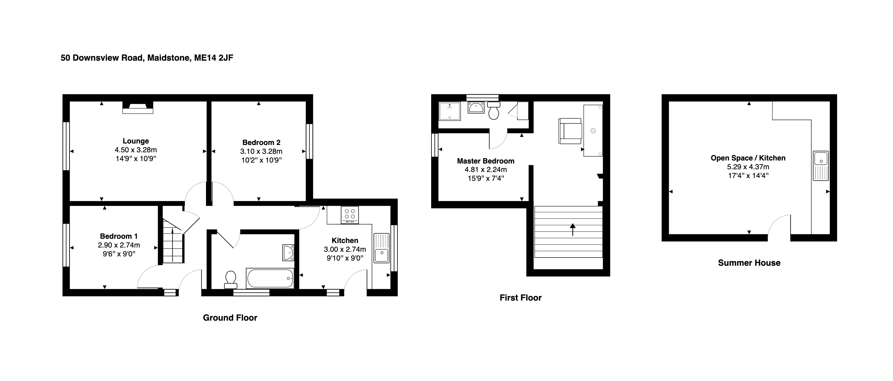 50, Downs View Road, Maidstone floorplan