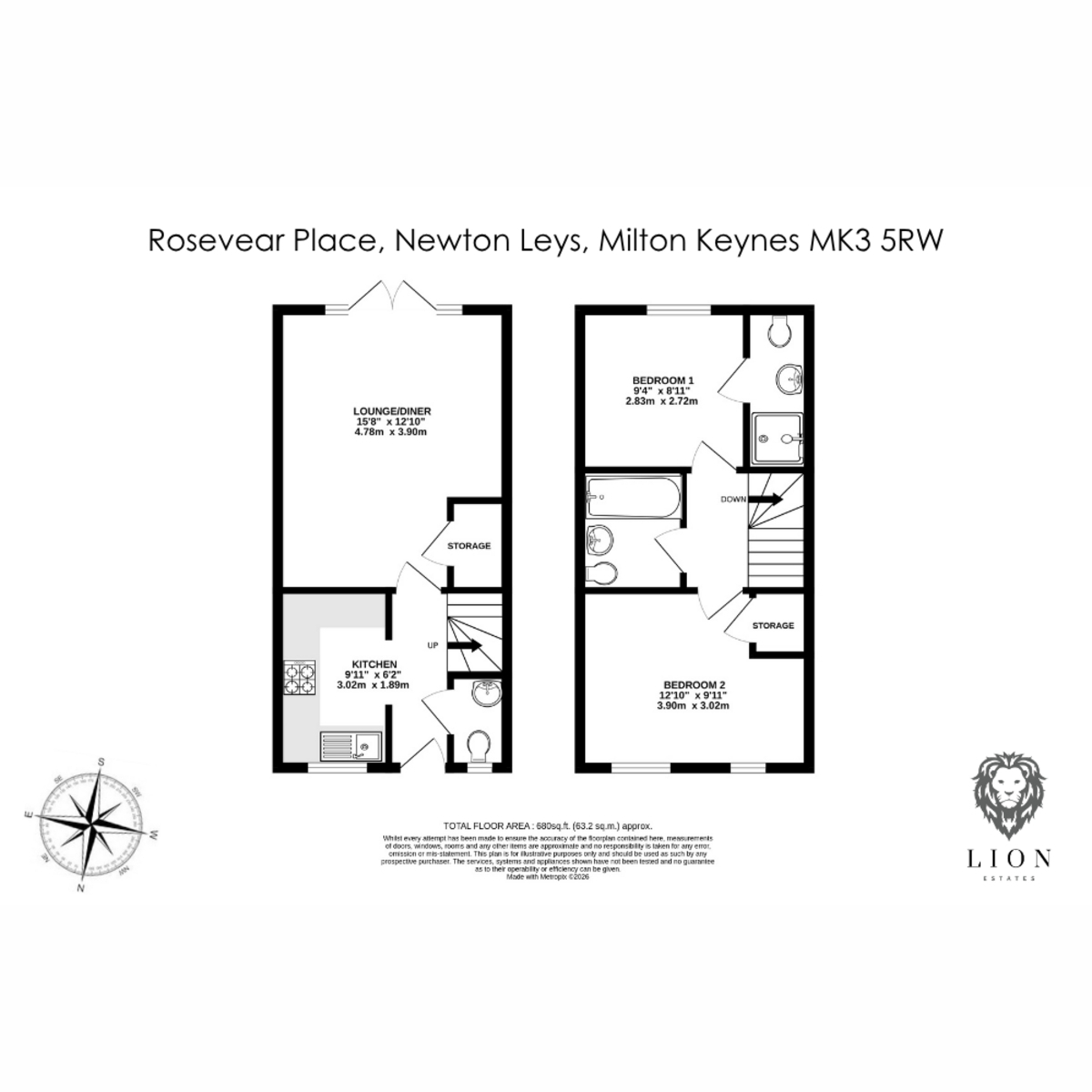 6, Rosevear Place, Milton Keynes floorplan