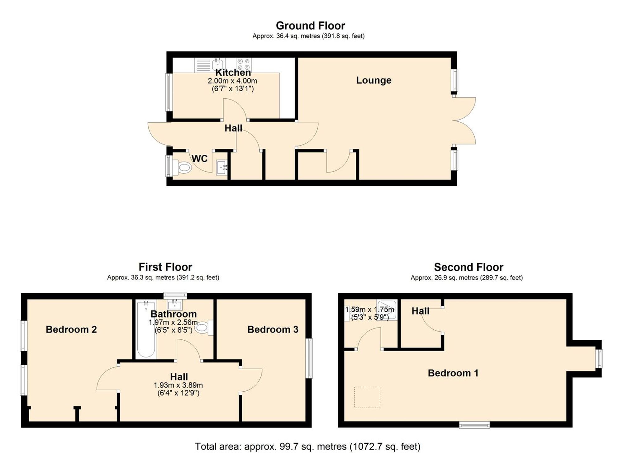30 Carisbrooke Close, Stevenage floorplan