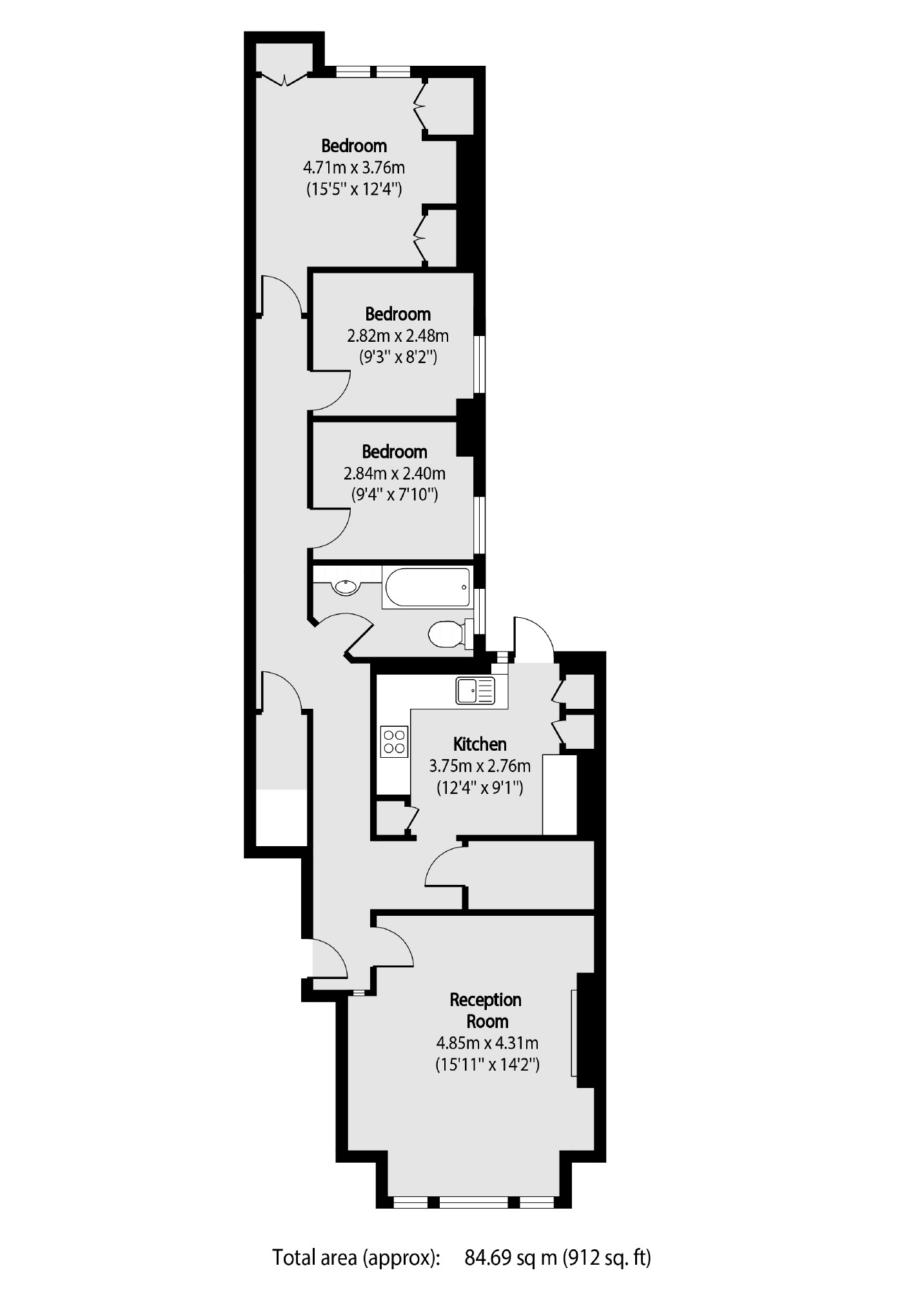 Lushington Road, London NW10, 3 bedroom flat for sale 62805231 PrimeLocation