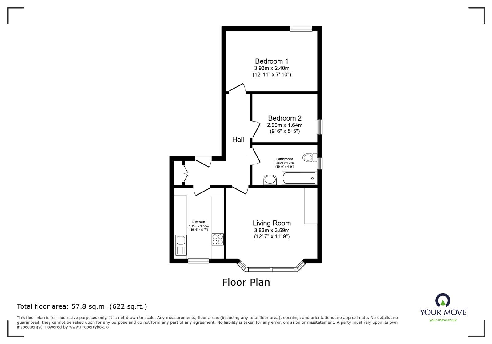 Flat 2, Parkside Court,, Clarence Road, Leicestershire floorplan