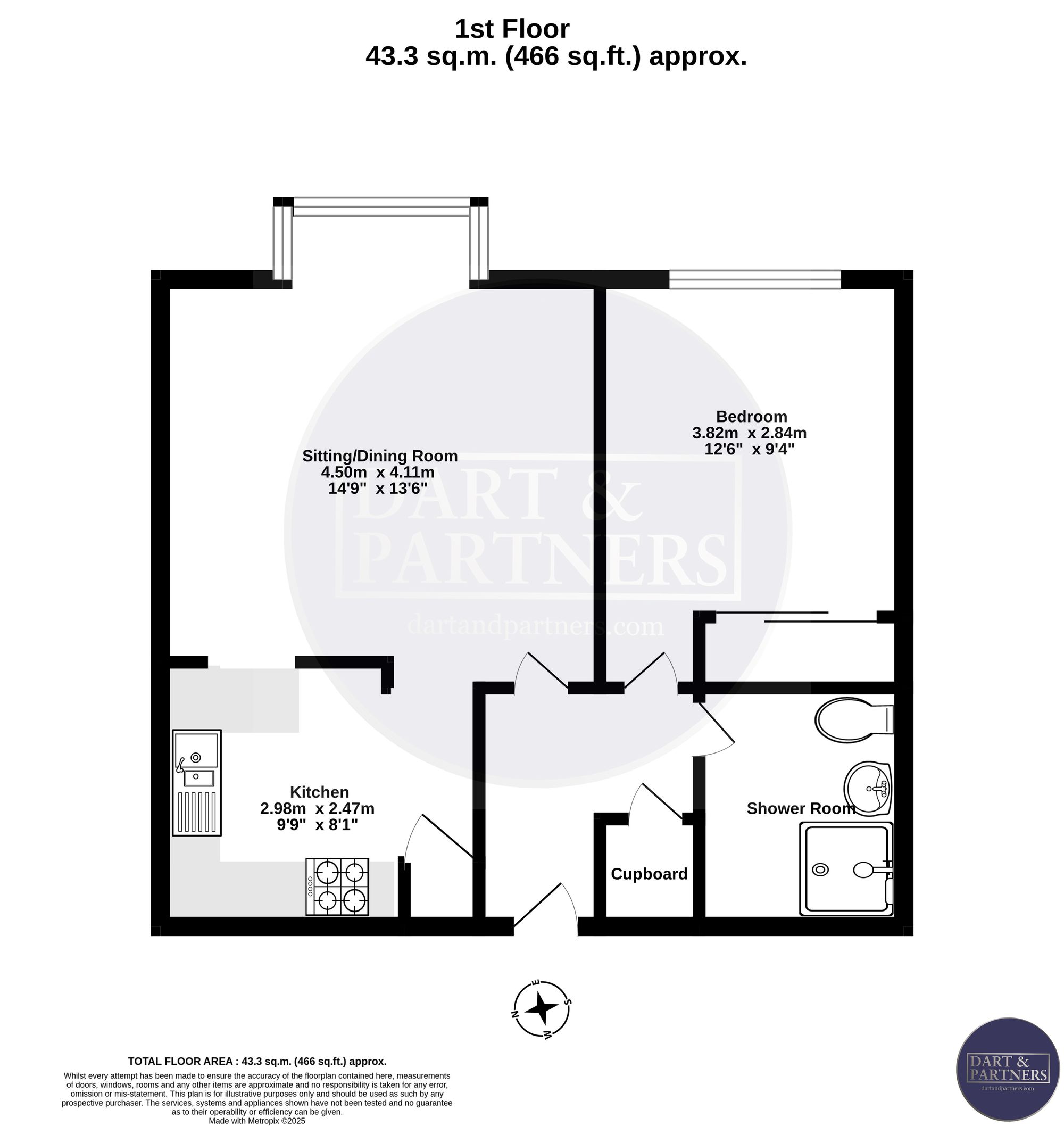Flat 23, Leander Court Strand, Teignmouth floorplan