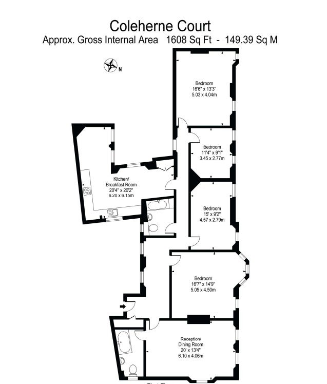 Flat 149, Coleherne Court,, Redcliffe Gardens, London floorplan