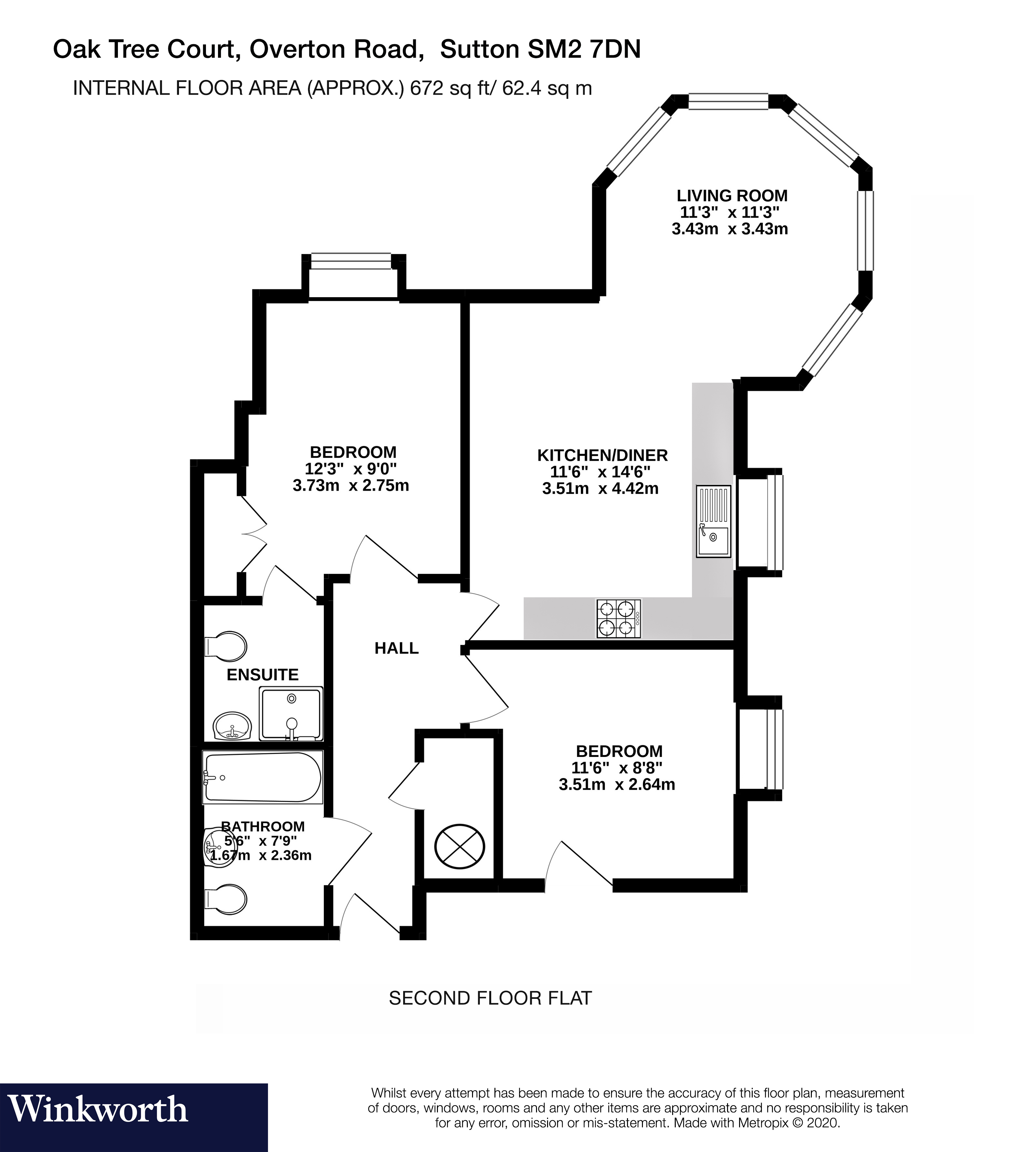 2 bed flat for sale in Oak Tree Court, 40 Overton Road, Sutton, Surrey