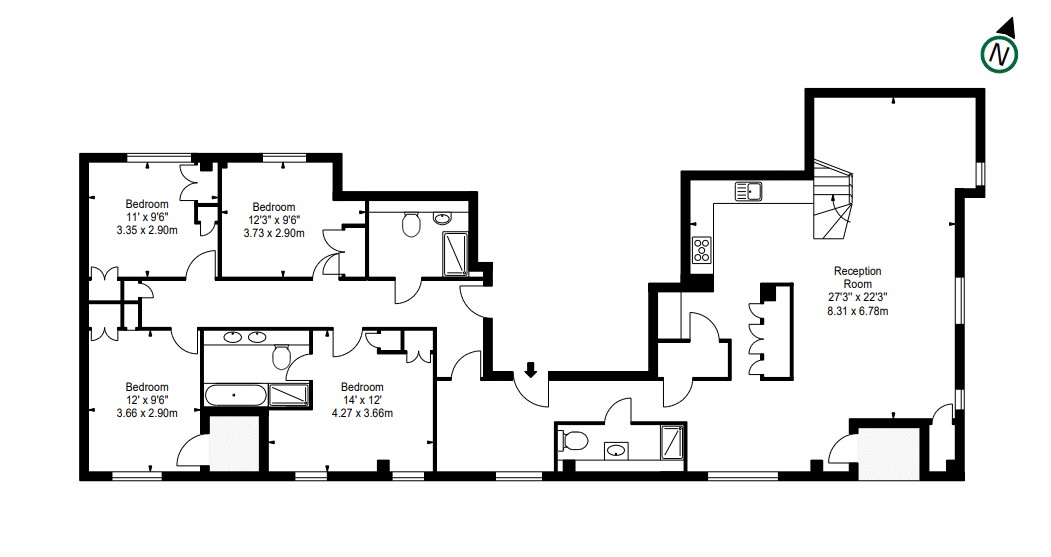 4B Merchant Square, Paddington floorplan