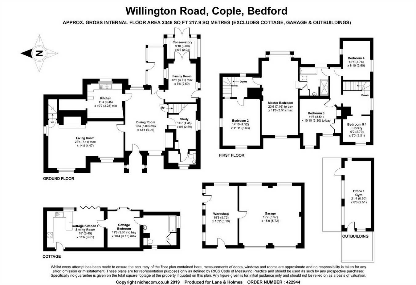 5 Bedrooms Detached house for sale in Willington Road, Cople, Bedford MK44