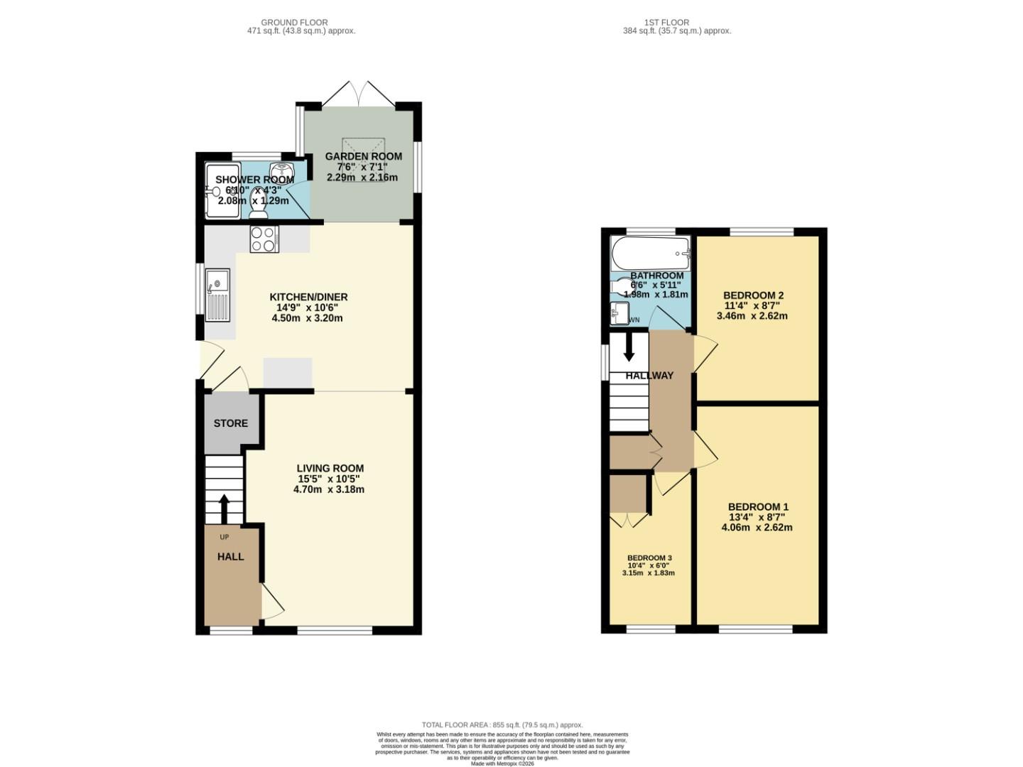 44, Oak Tree Lane, Haxby York floorplan