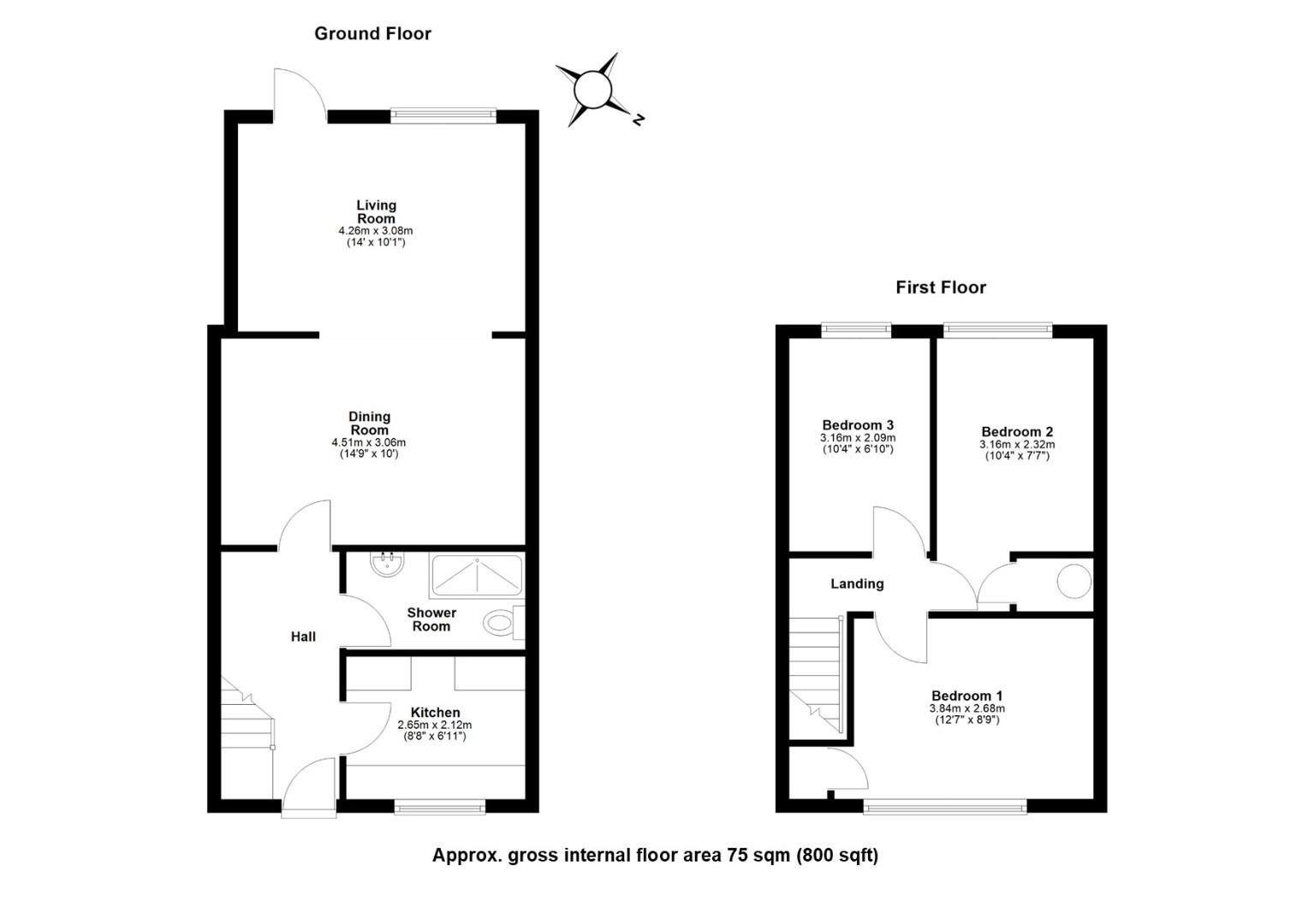 11, Elder Close, Sawston, Cambridge floorplan