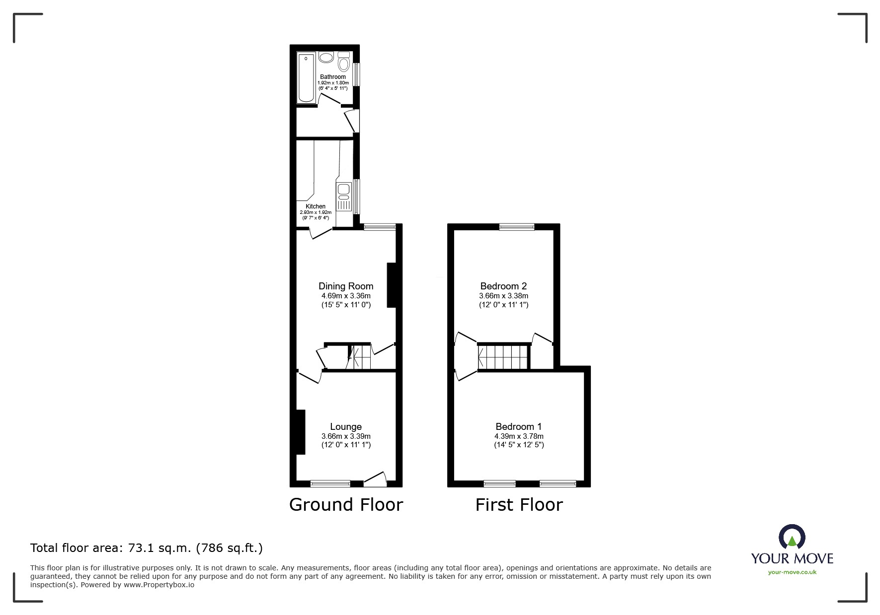 119, Hillside Road, Swadlincote floorplan