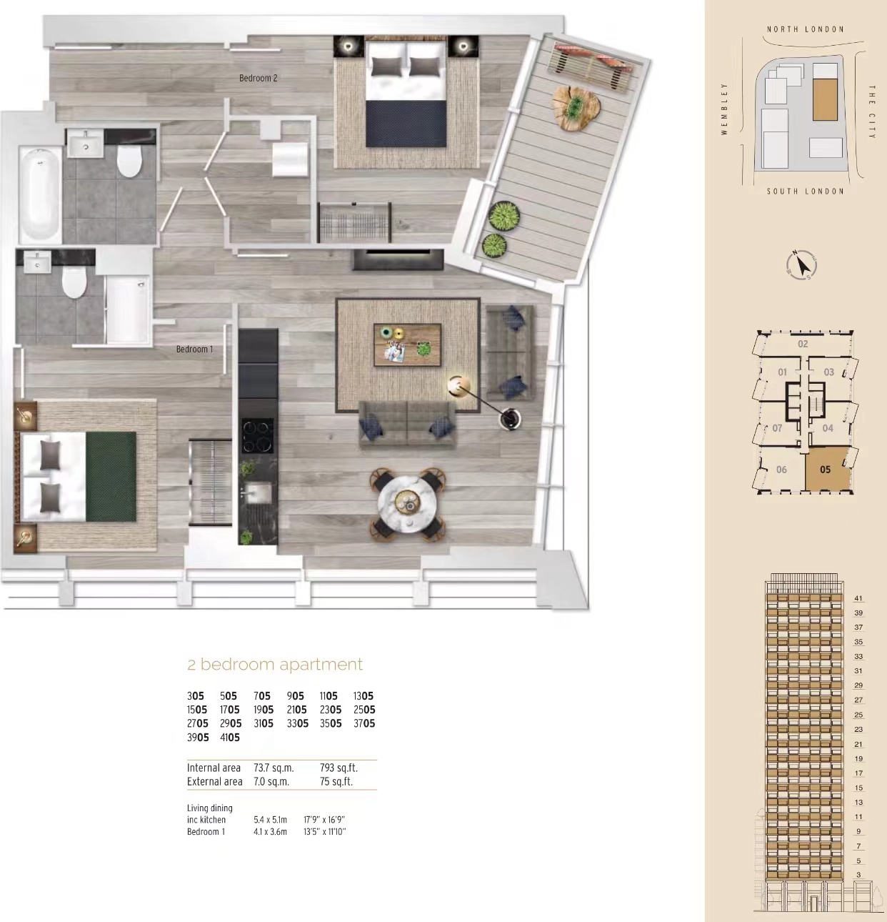 1, Portal Way, London floorplan