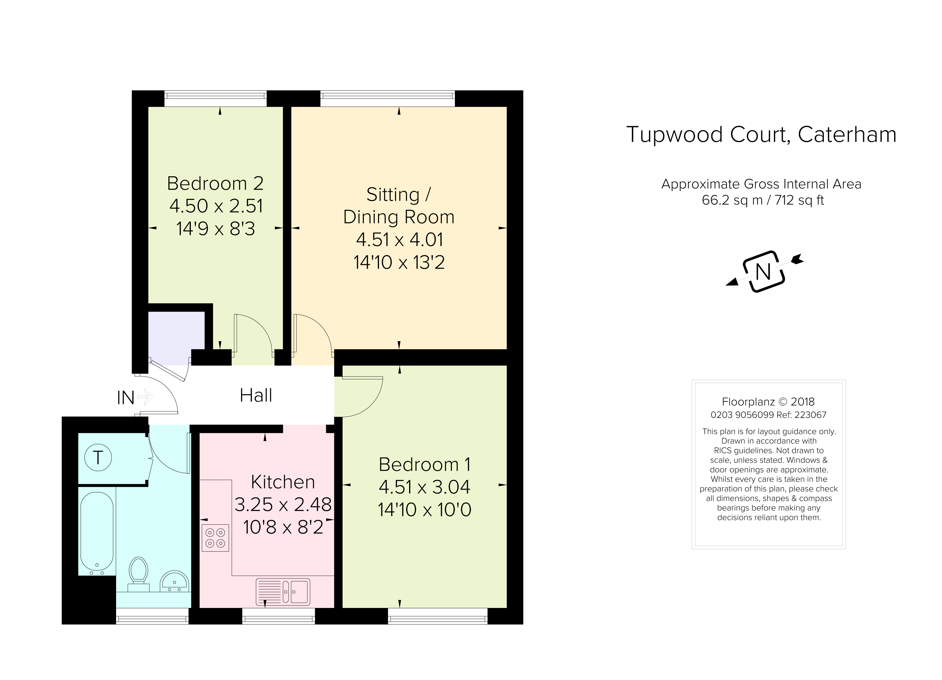2 Bedrooms Flat to rent in Tupwood Lane, Caterham CR3