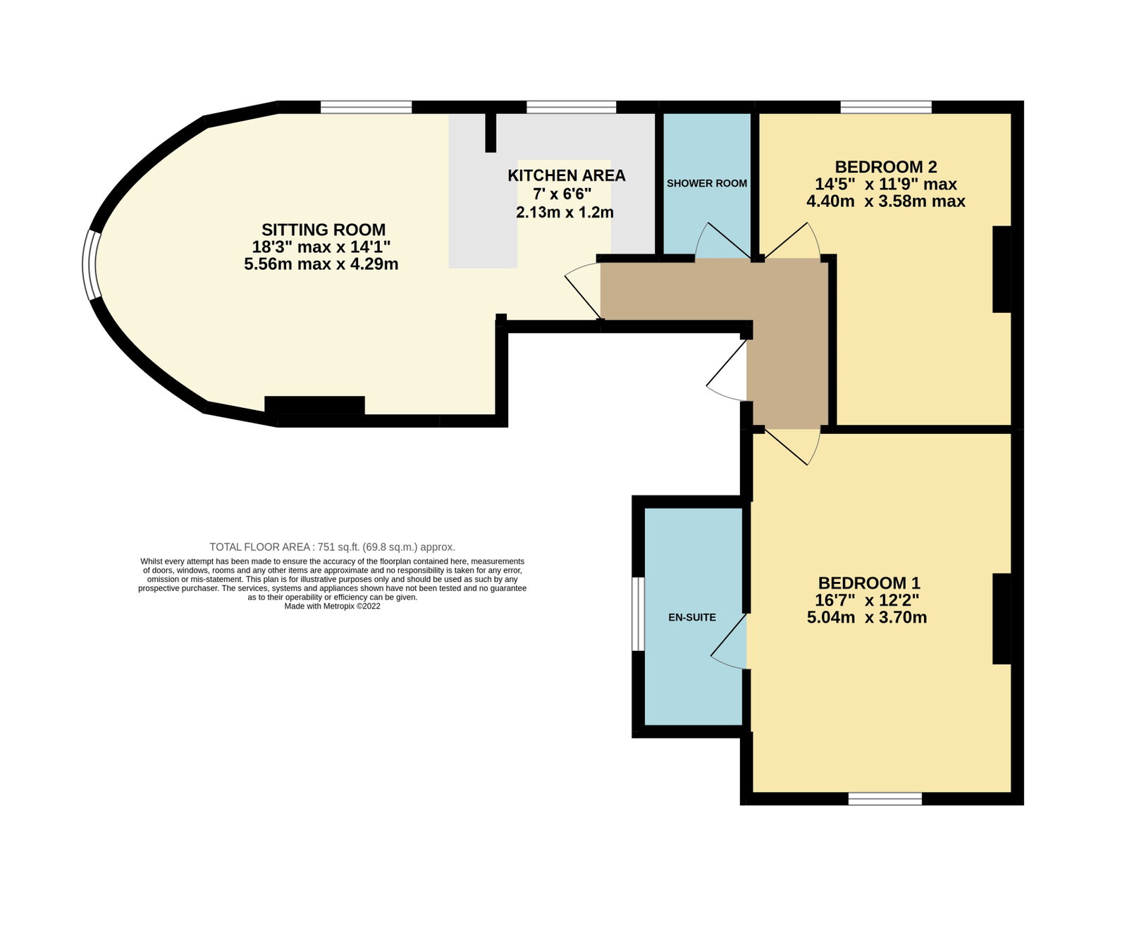 98,Flat 2 Beverley House, Station Parade, Harrogate floorplan