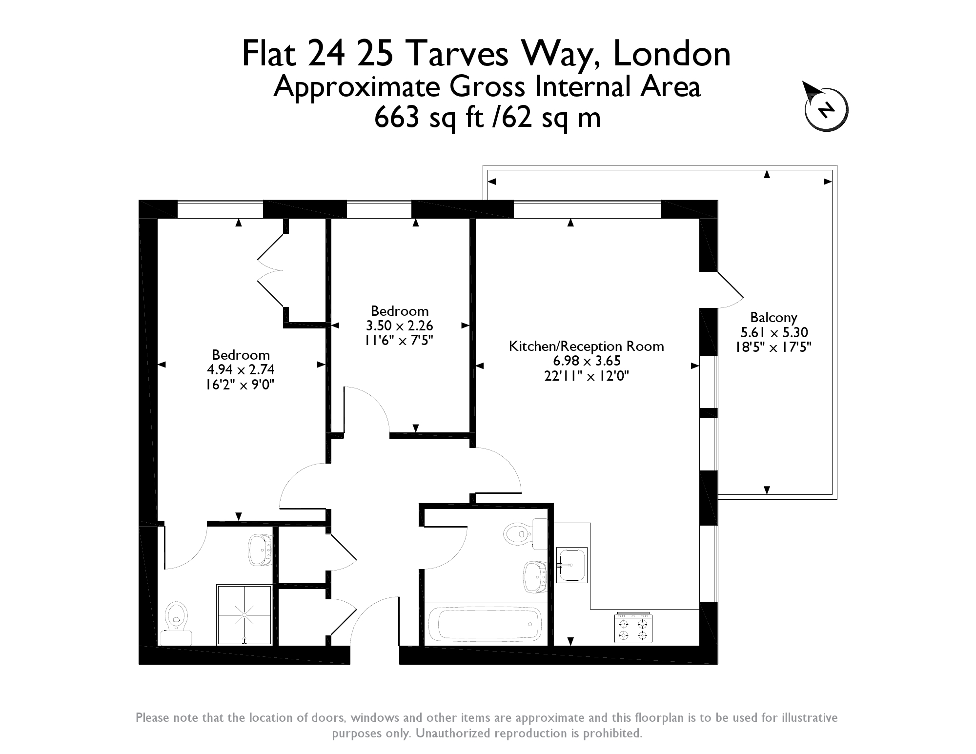 2 Bedrooms Flat for sale in 25 Tarves Way, London SE10