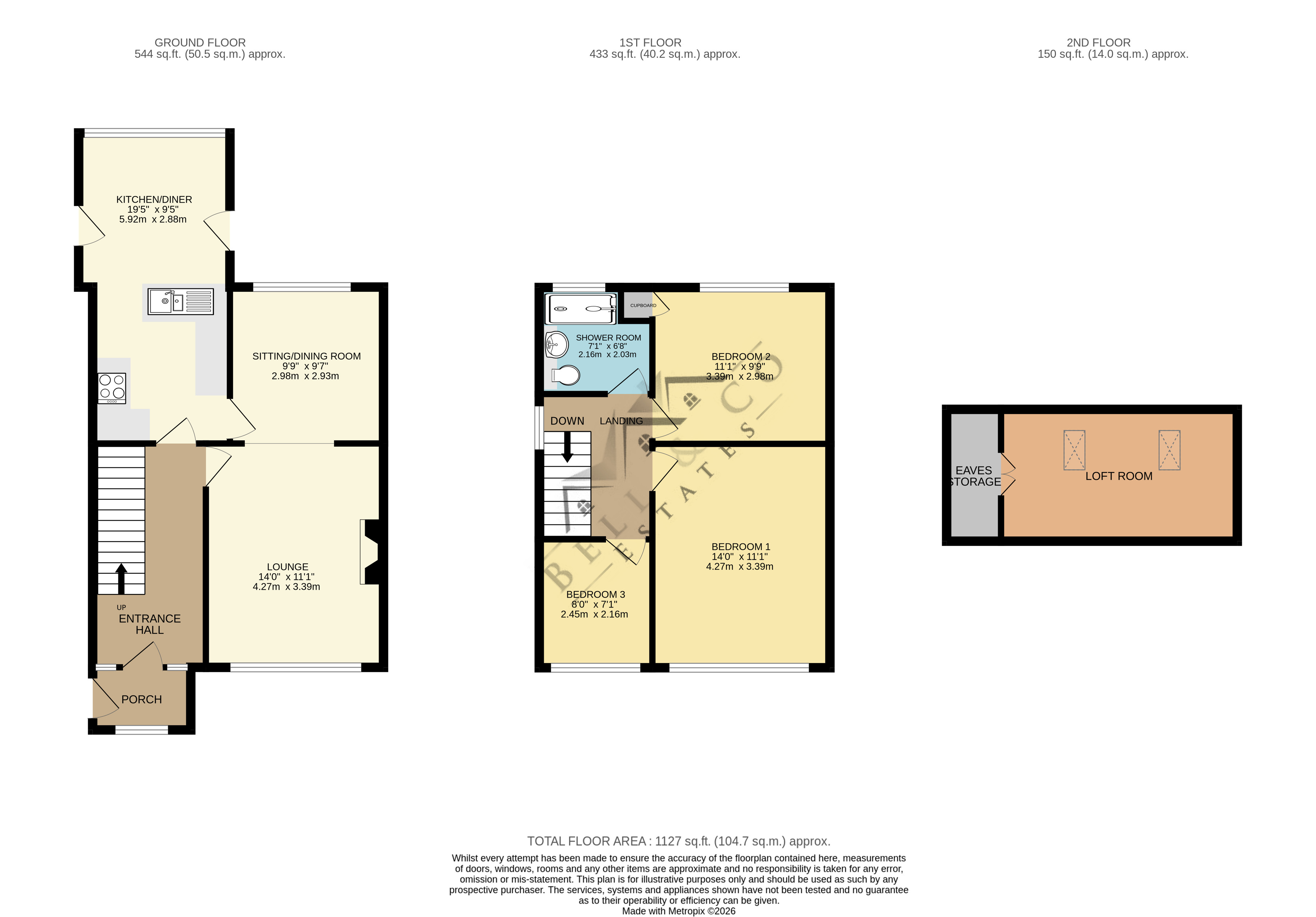 3, Casson Drive, Sheffield floorplan