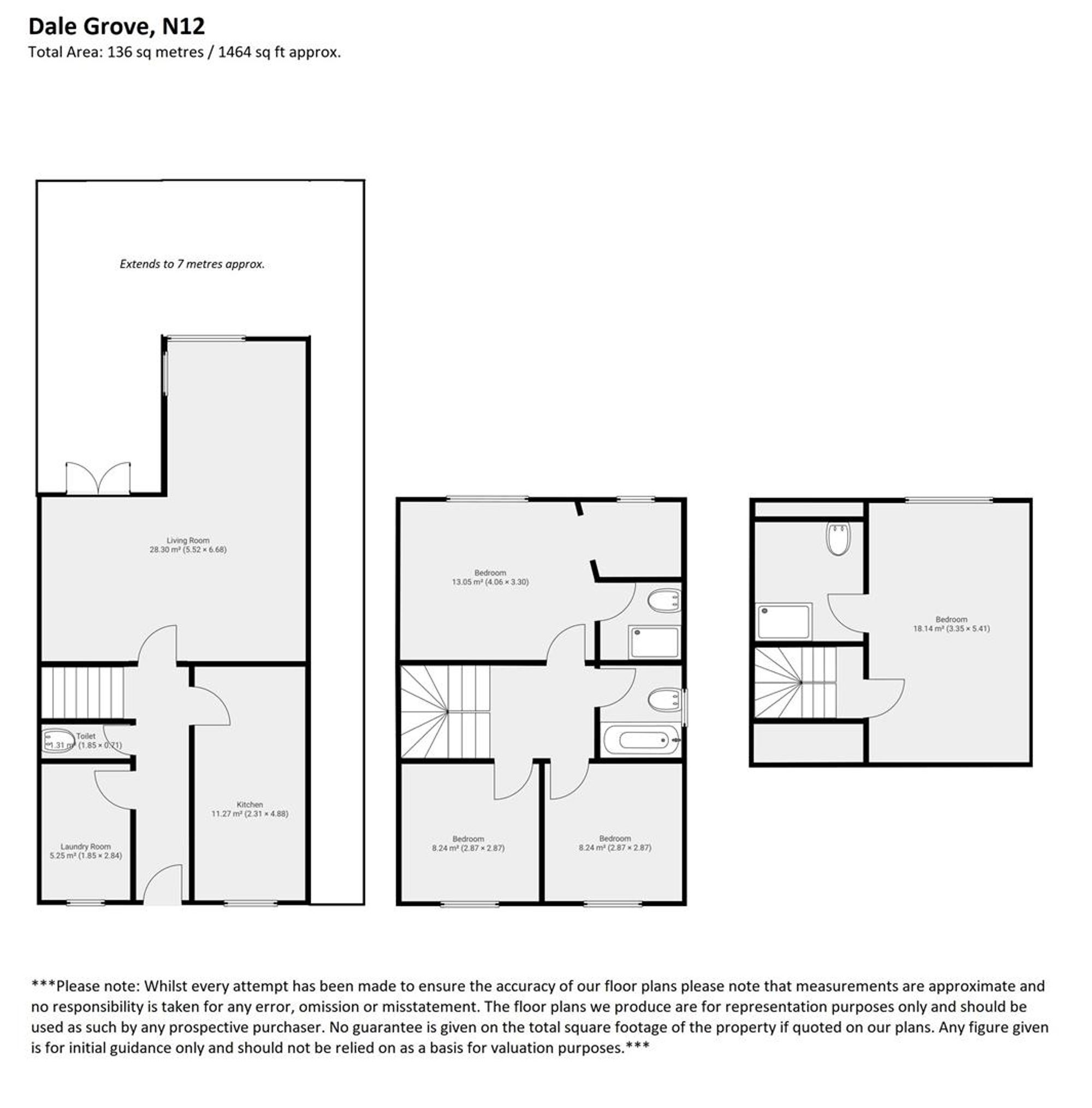 2c Dale Grove, London floorplan