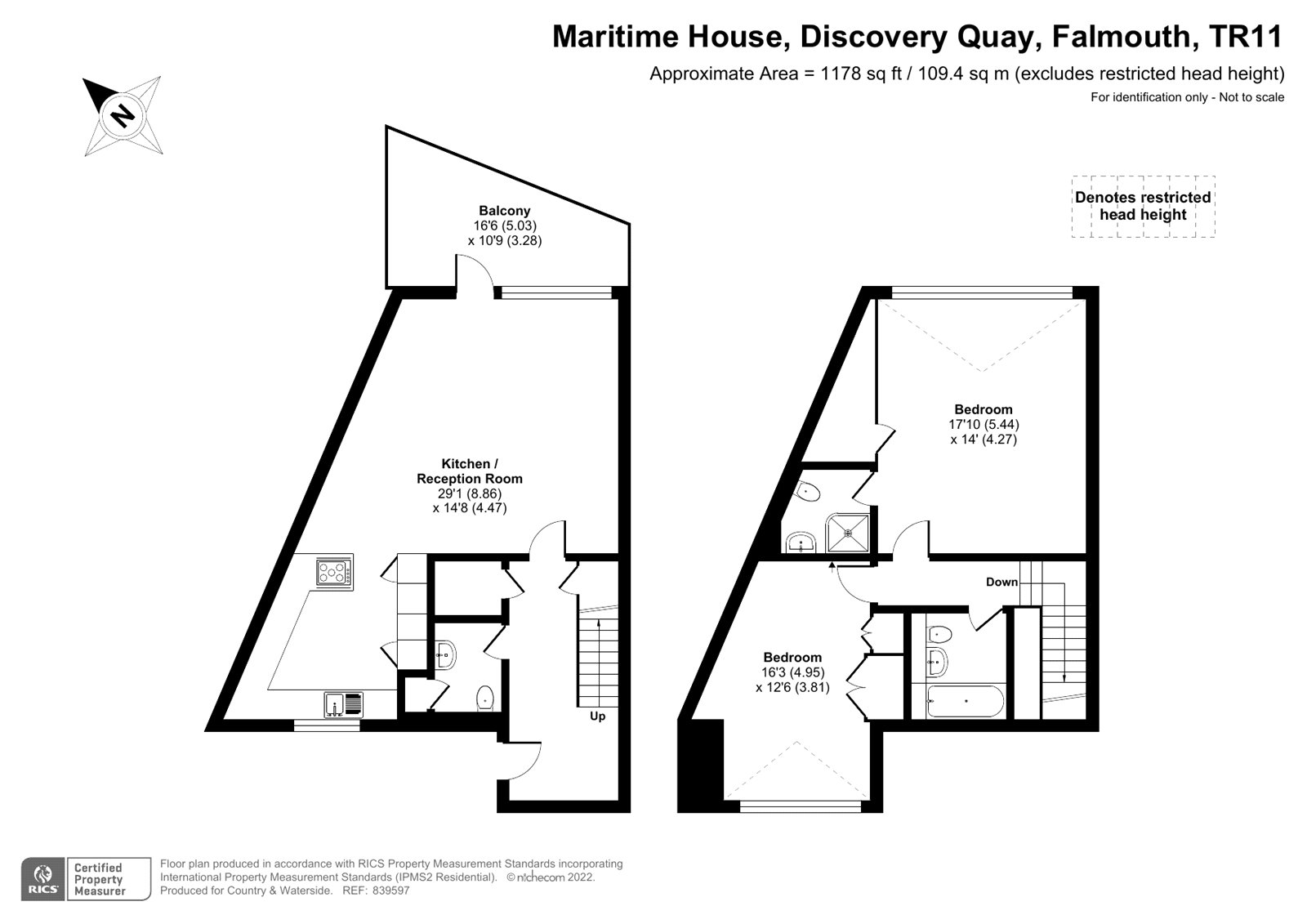 5, Maritime House, Falmouth floorplan