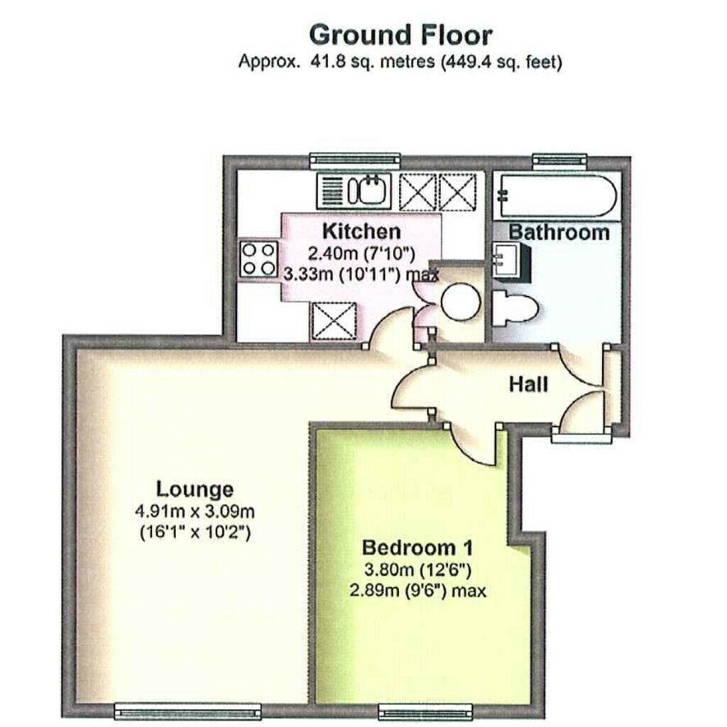 1 Bedrooms Flat to rent in Donald Woods Gardens, Kingston Upon Thames, Tolworth KT5