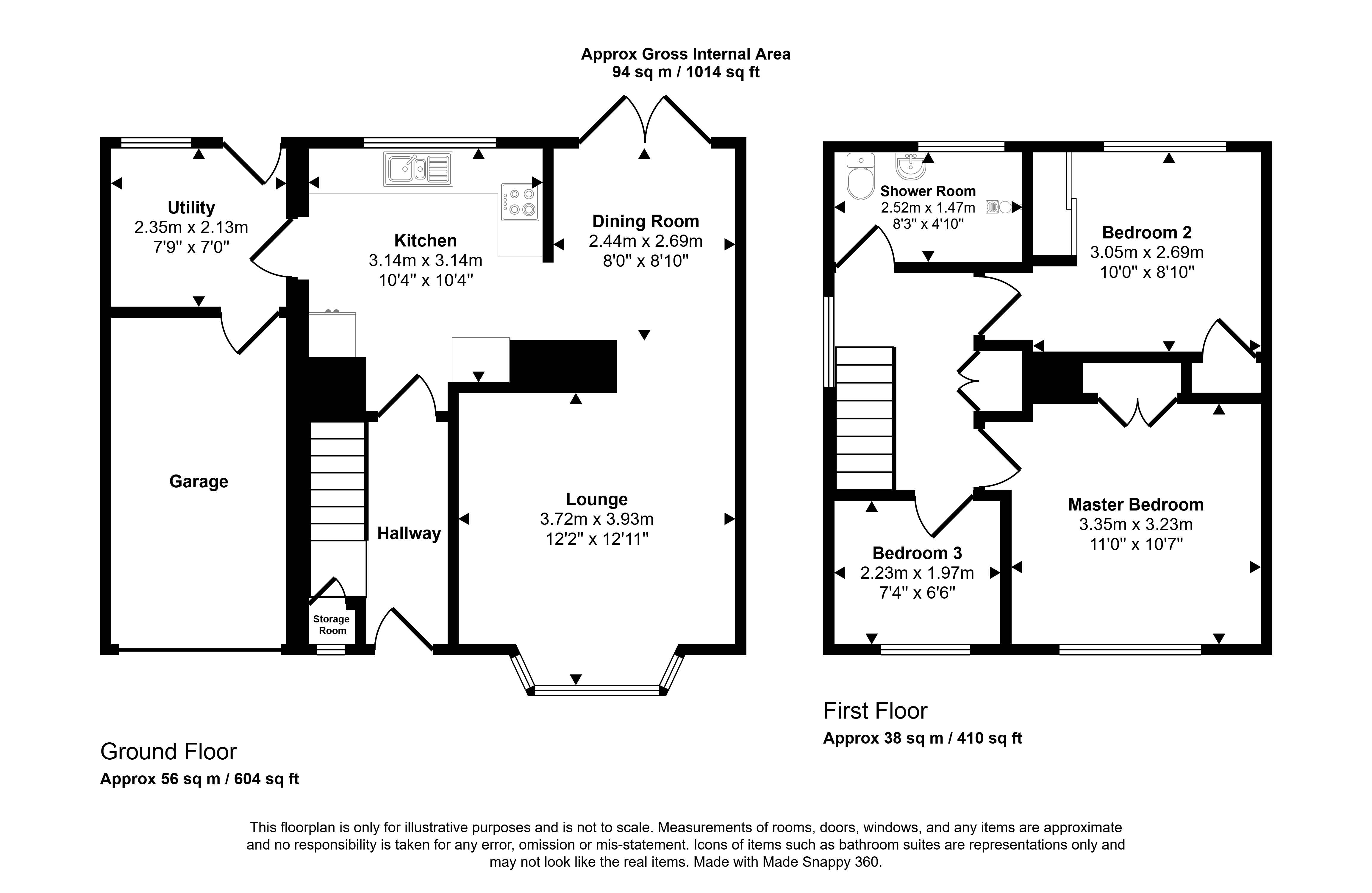 16, Moorland Drive, Bedlington floorplan