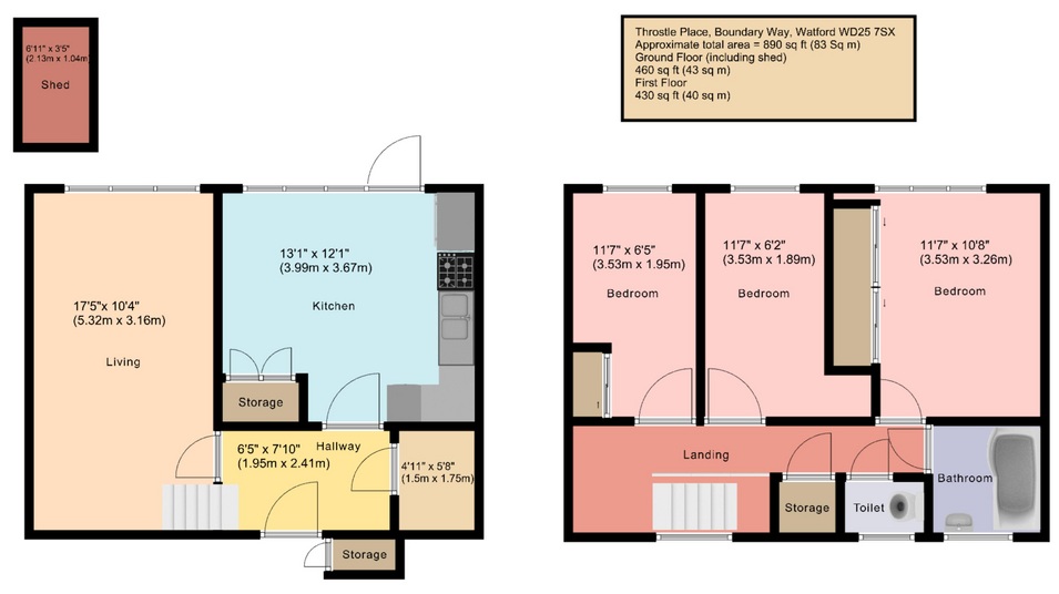 247, Throstle Place, Boundary Way, Watford floorplan