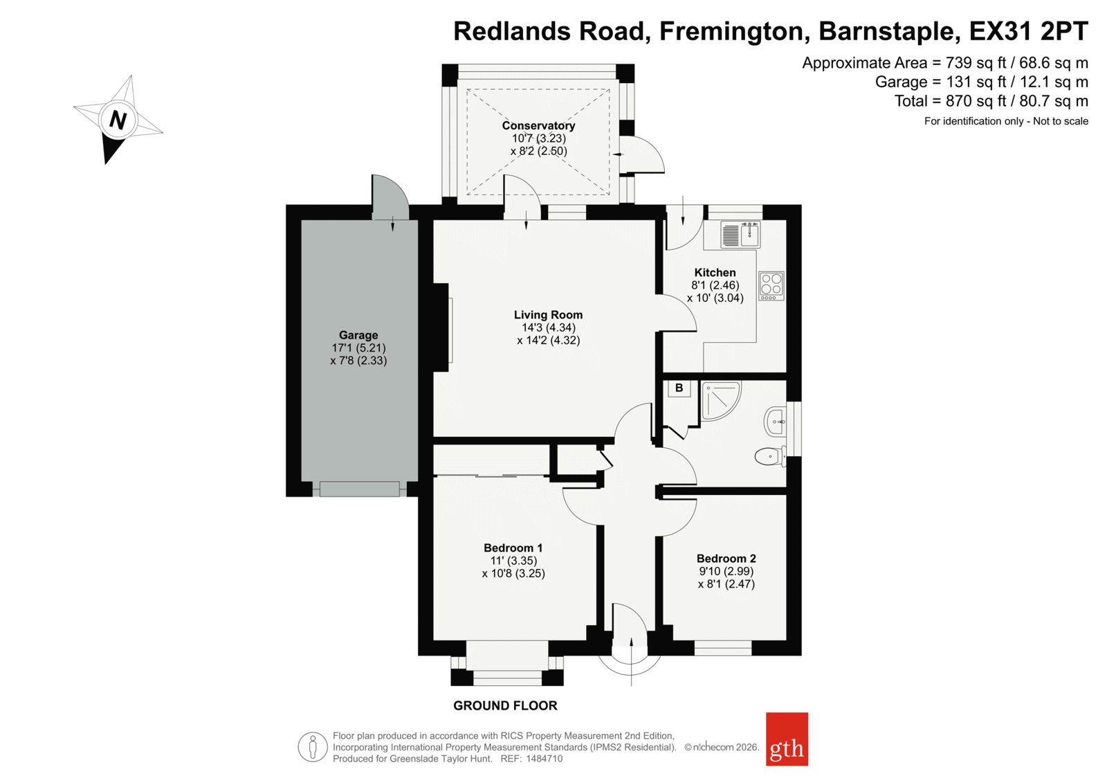 64, Redlands Road, Barnstaple floorplan