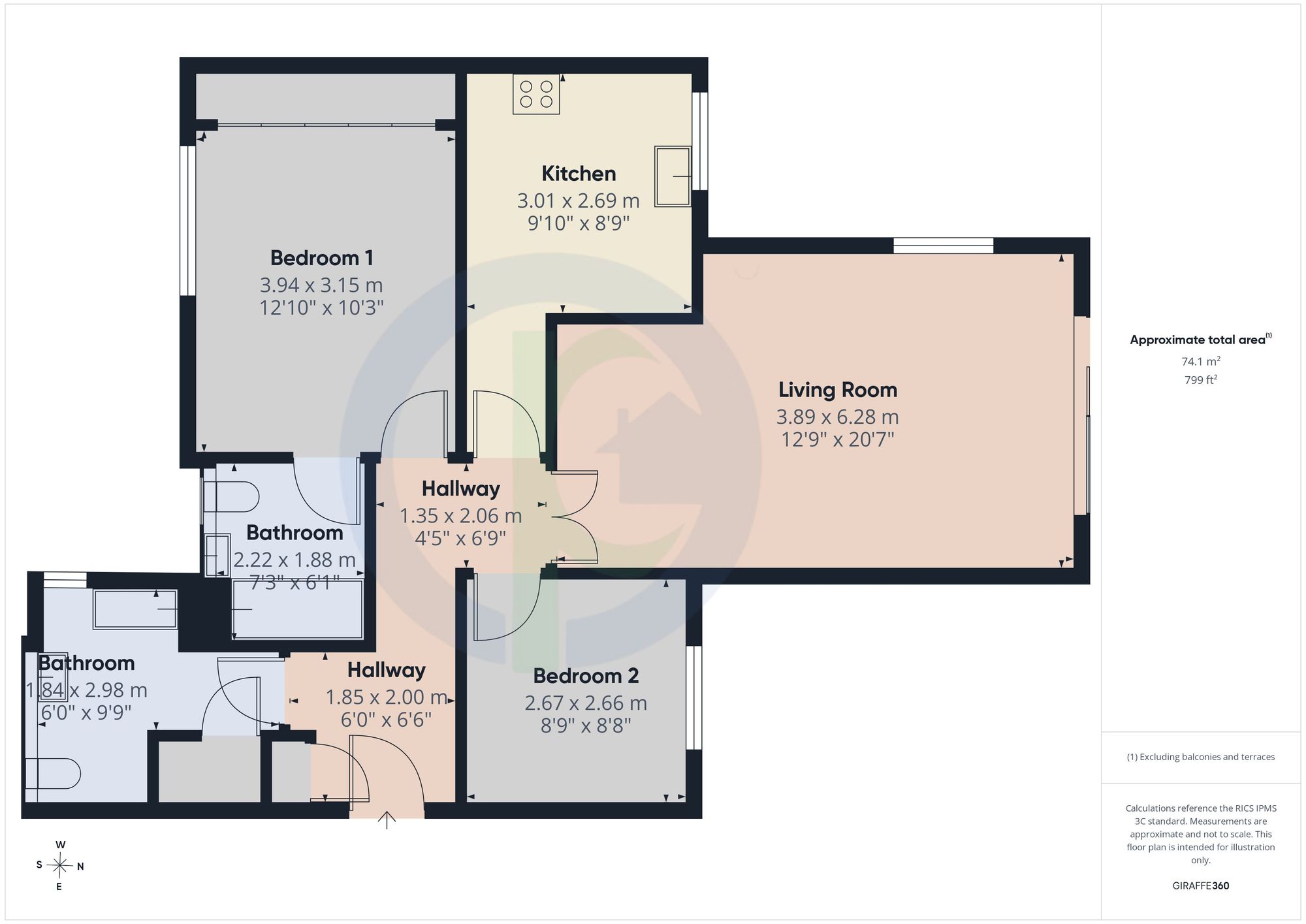 Flat 2, Cygnet House Uxbridge Road, Stanmore floorplan
