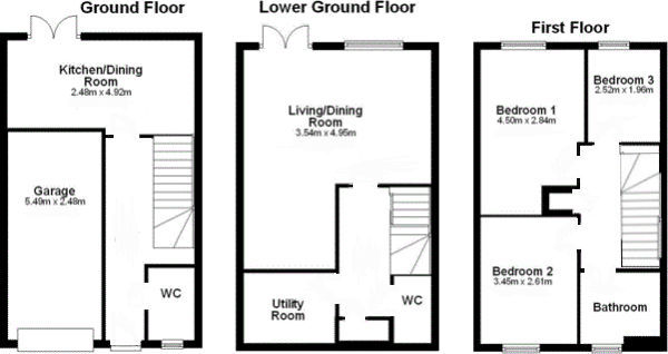 3 Bedrooms Terraced house for sale in Navigation Close, Melton Mowbray LE13