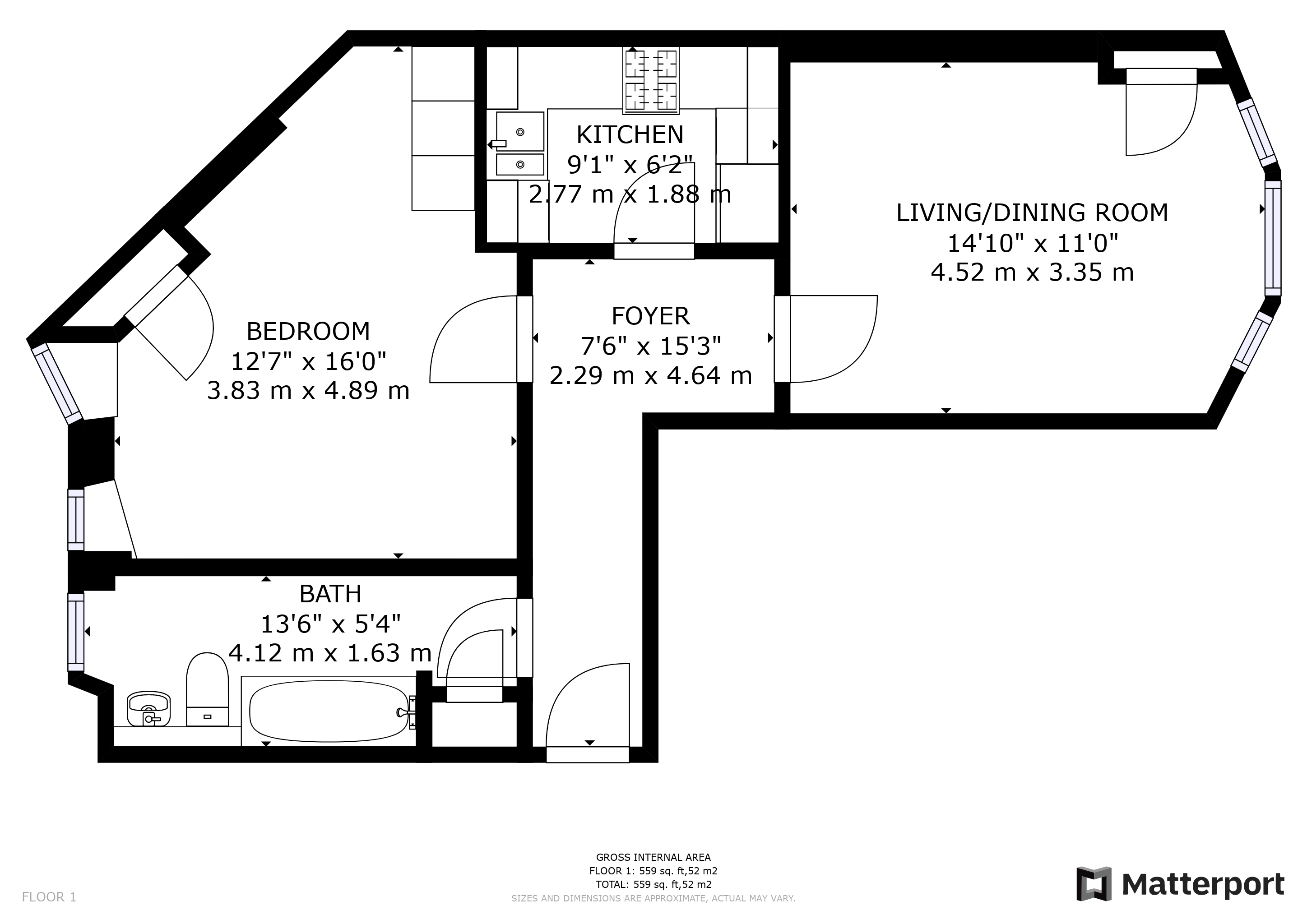 Cathcart Road, Mount Florida, Glasgow G42, 1 bedroom flat for sale