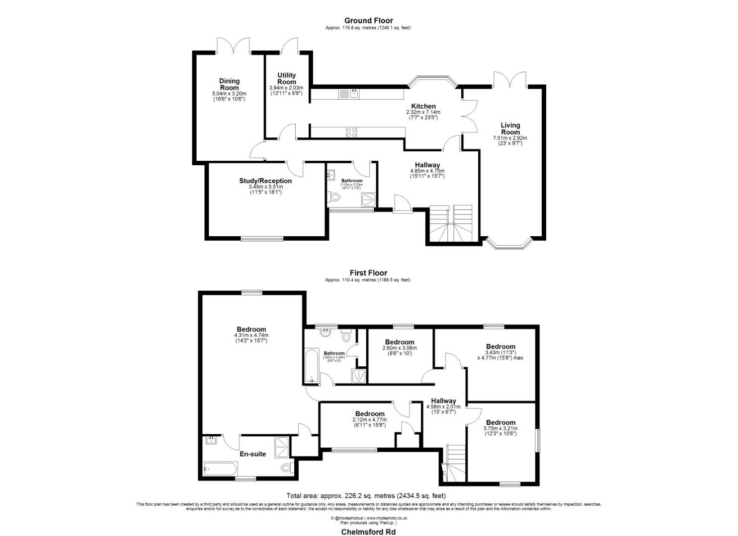 Ravenstone, Chelmsford Road, Dunmow floorplan