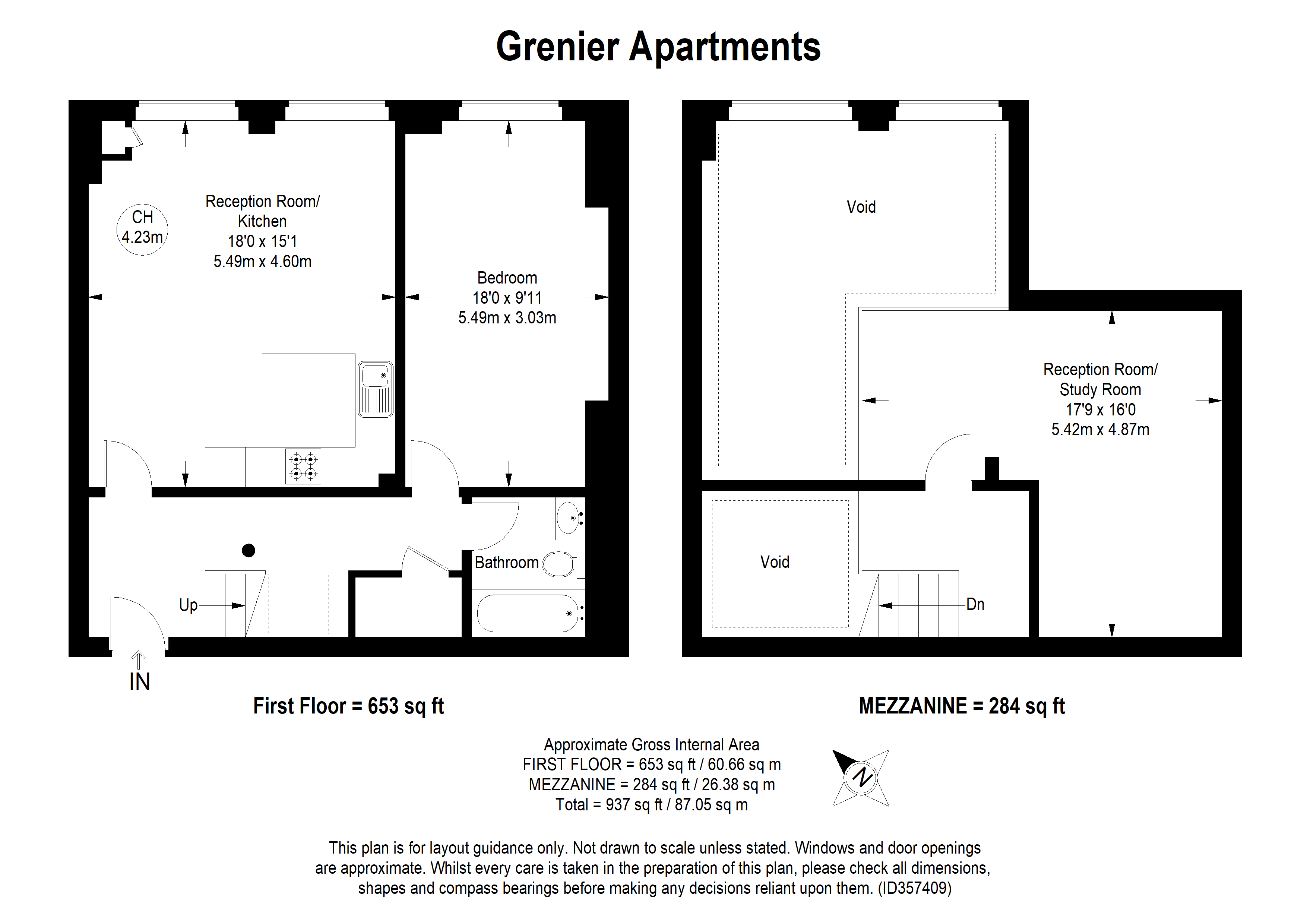 Flat 14 Grenier Apartments, 18 , Gervase Street, Peckham floorplan
