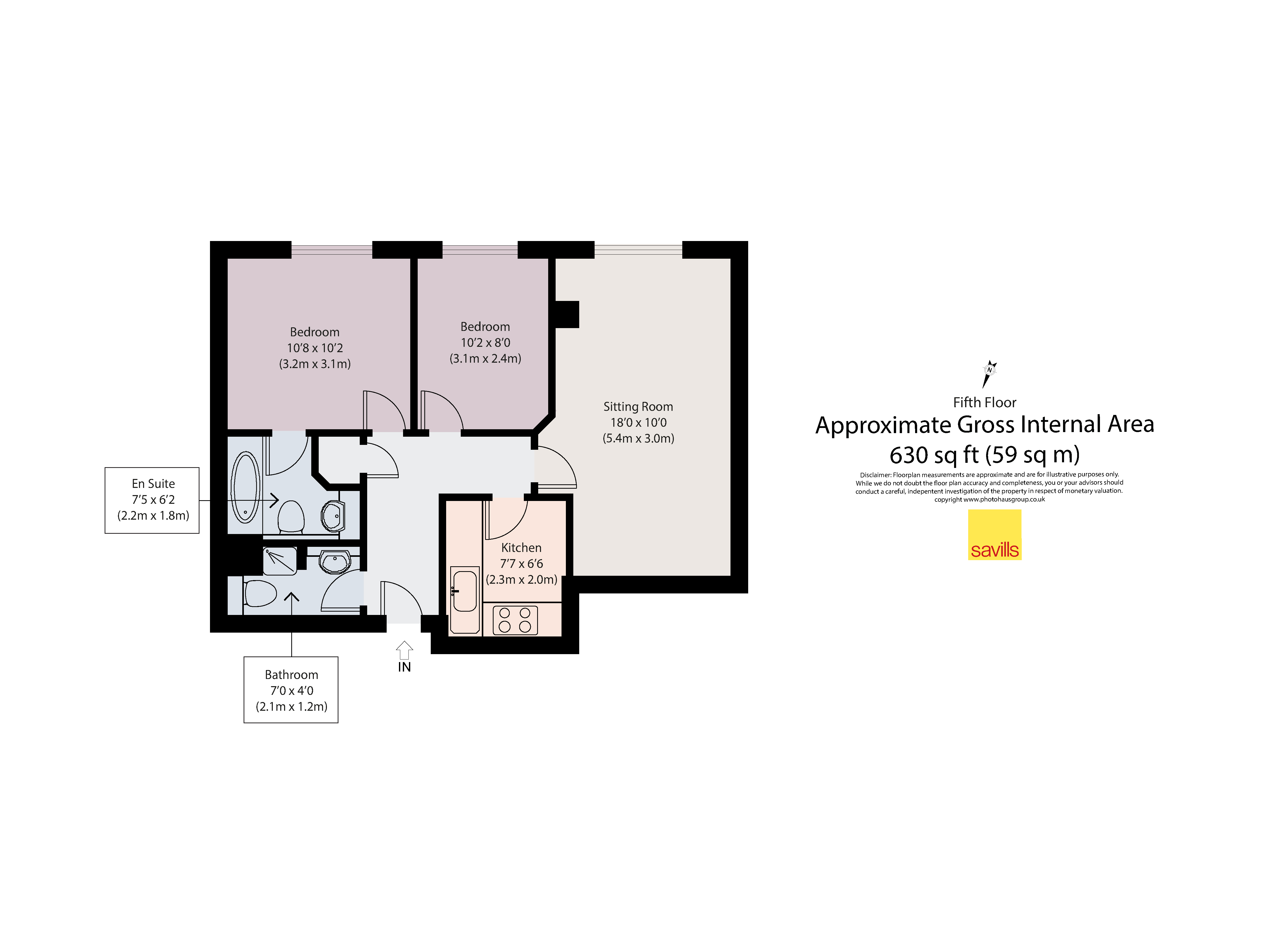 Flat 73 North Block, 5, Chicheley Street, London floorplan