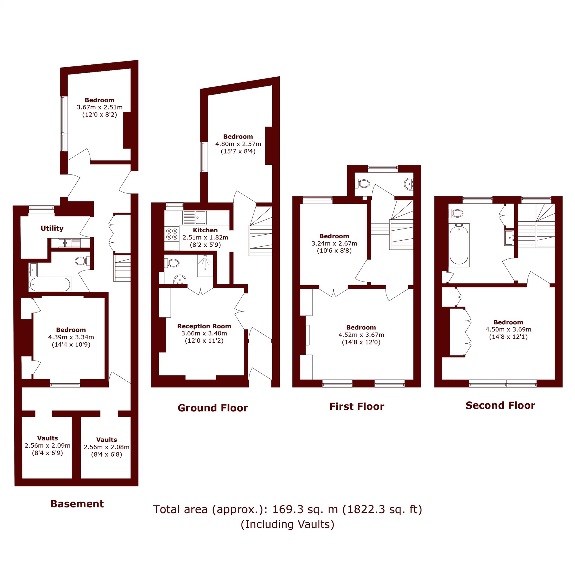 22, Ponsonby Terrace, London floorplan