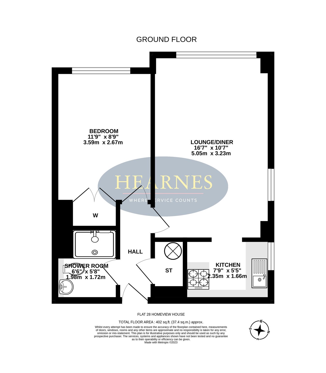 Flat 28  Homeview House, Seldown Road, Poole floorplan