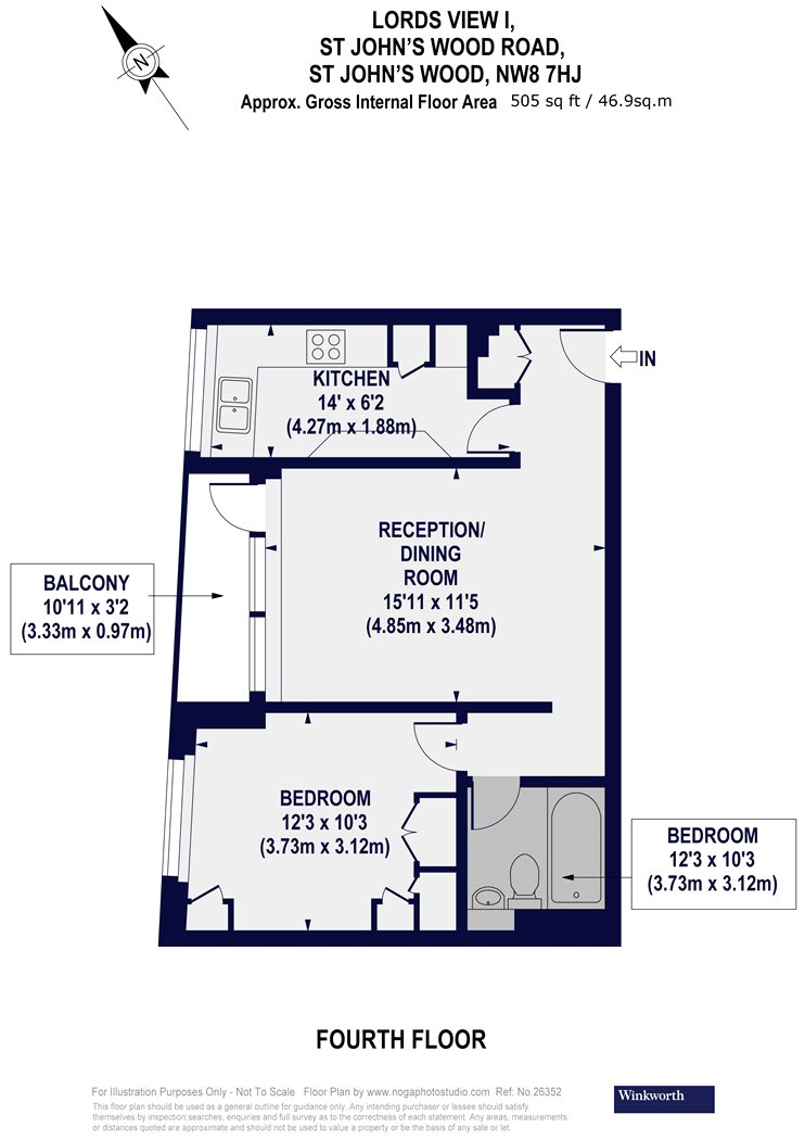 18, Lords View, St John's Wood floorplan