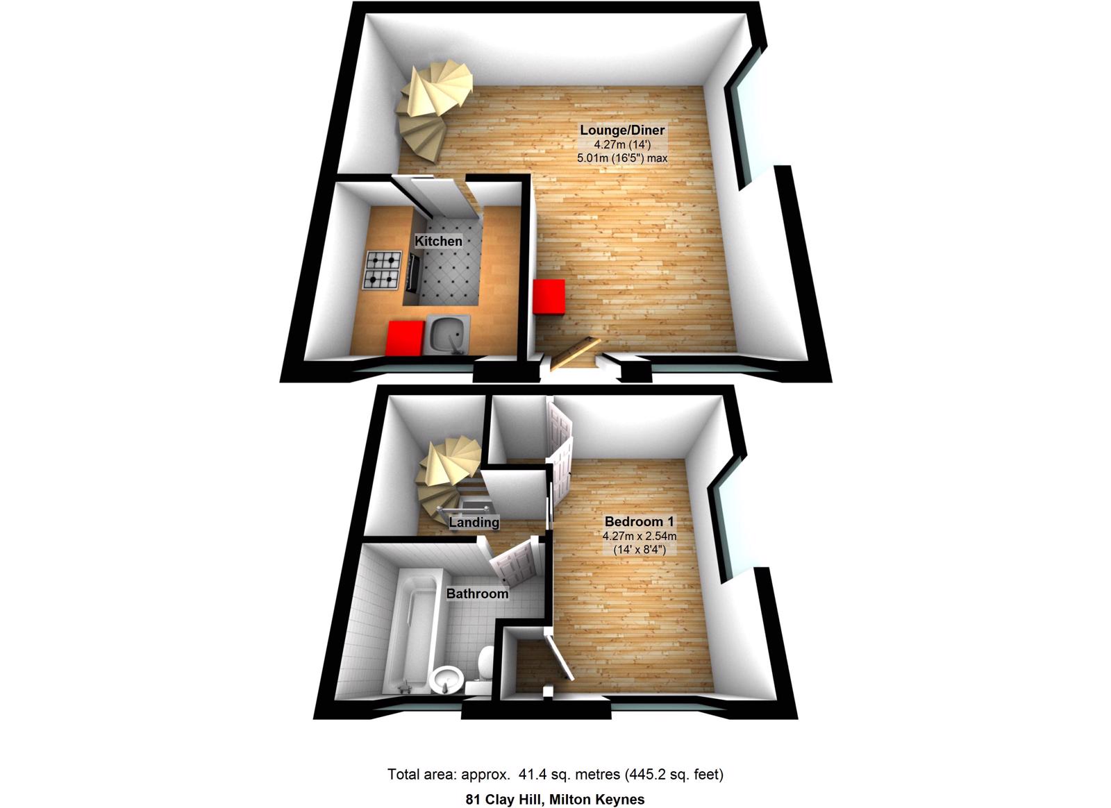 81, Clay Hill, Milton Keynes floorplan