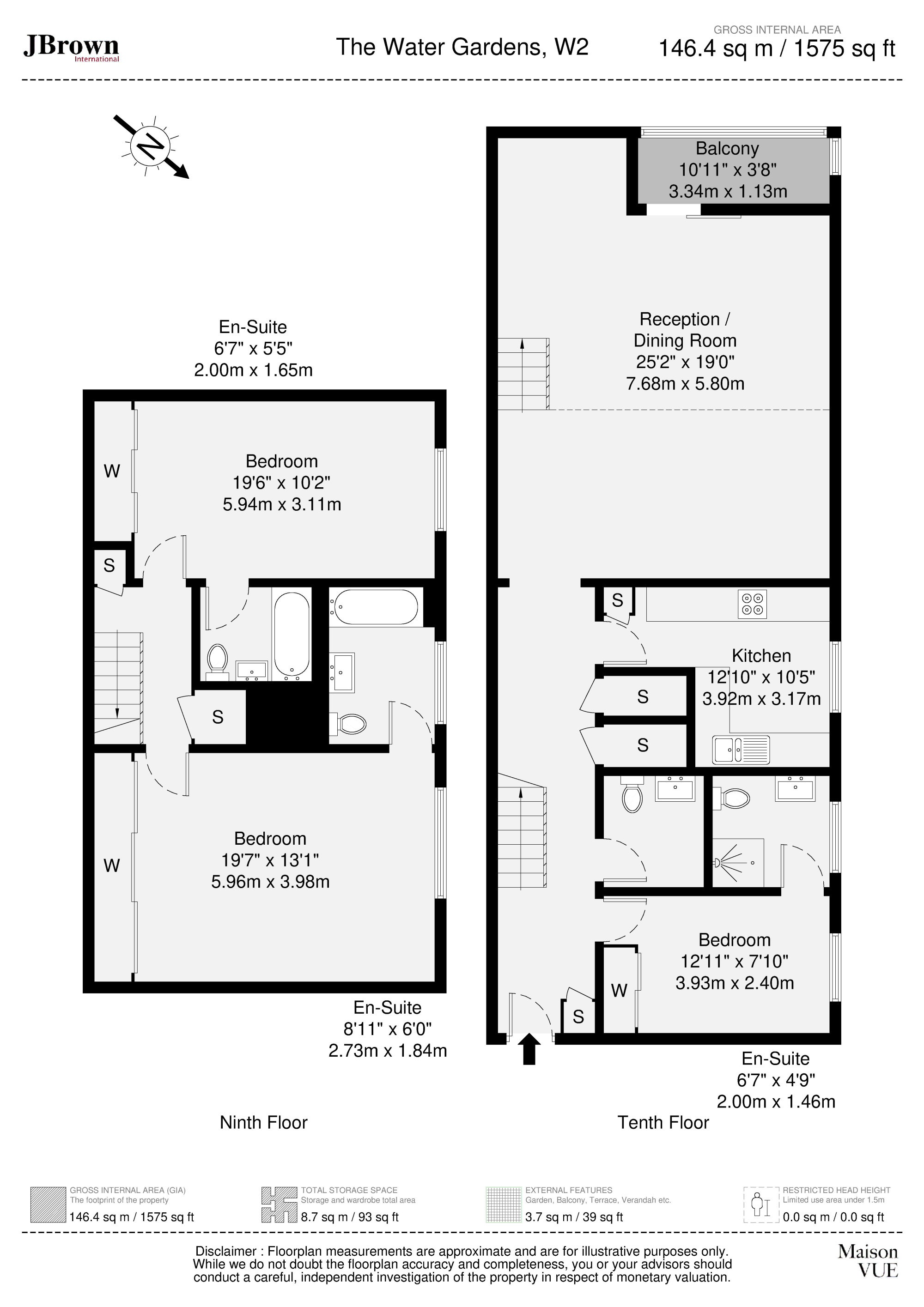 230, The Water Gardens, London floorplan