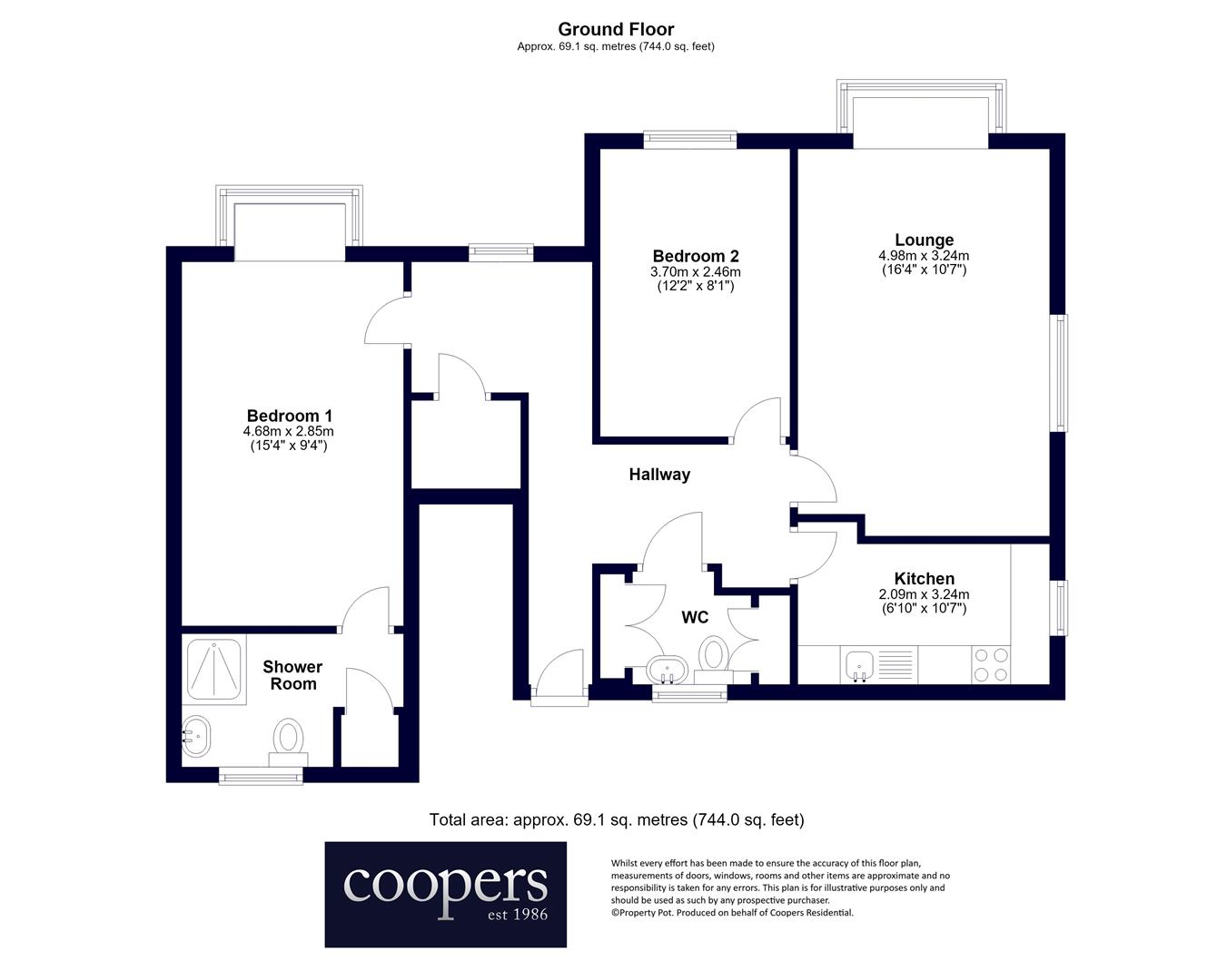 20, Yew Tree Court, Barnet Lane, Elstree floorplan